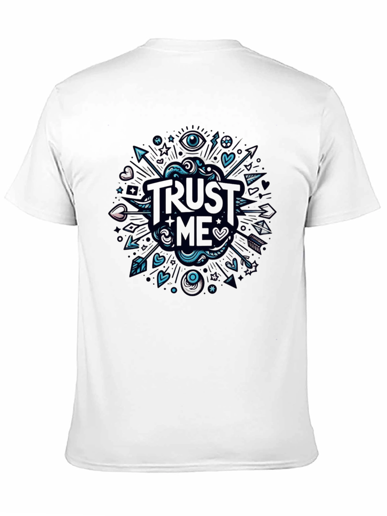 Trust Me Graphic Tee - Black Cotton Blend Shirt