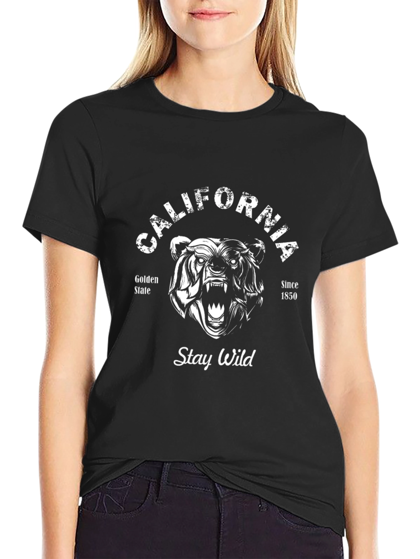 California Bear Graphic Tee - Stay Wild T-Shirt