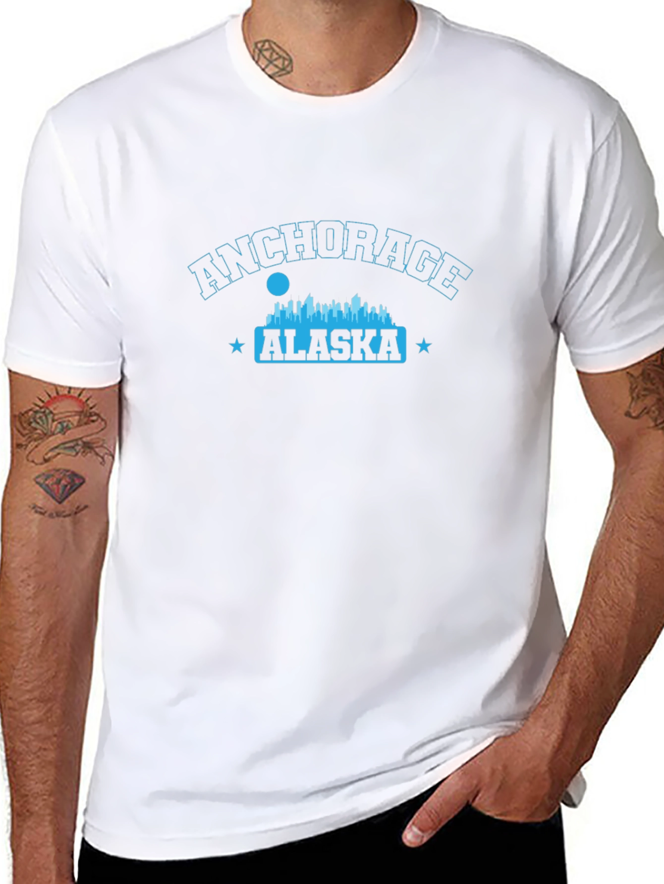 Anchorage Alaska Graphic Tee - Black