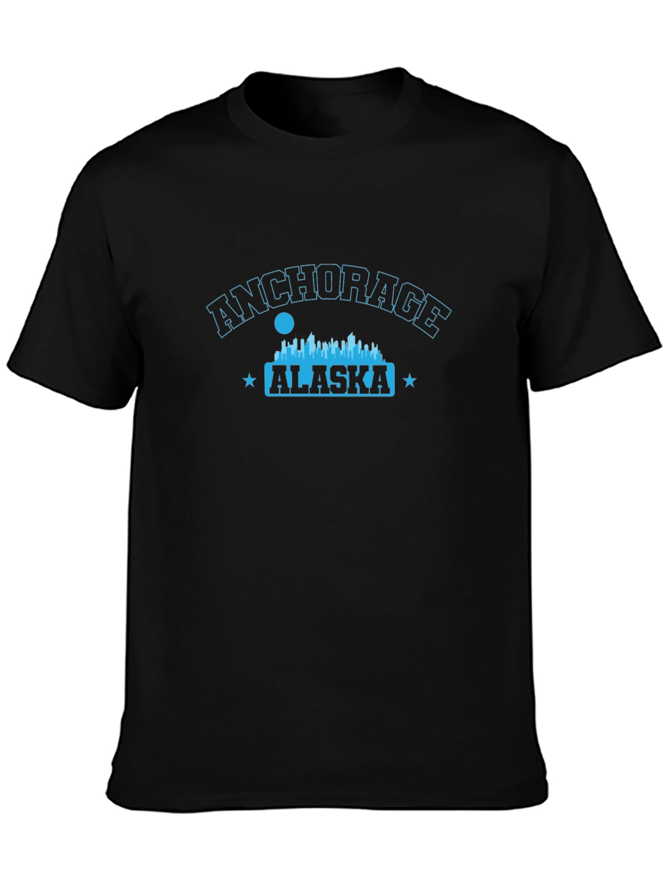 Anchorage Alaska Graphic Tee - Black