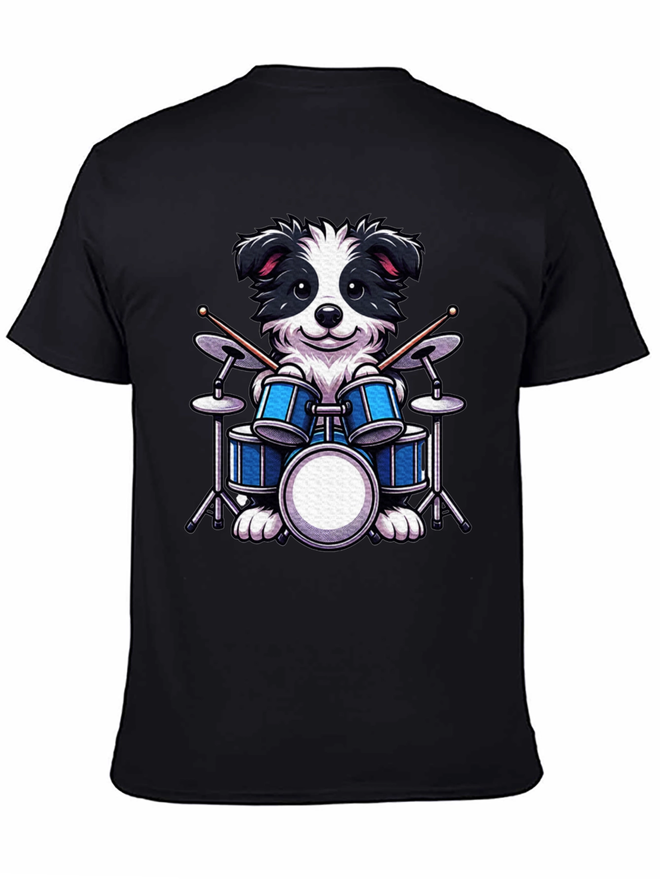 Drummer Dog T-Shirt - Black