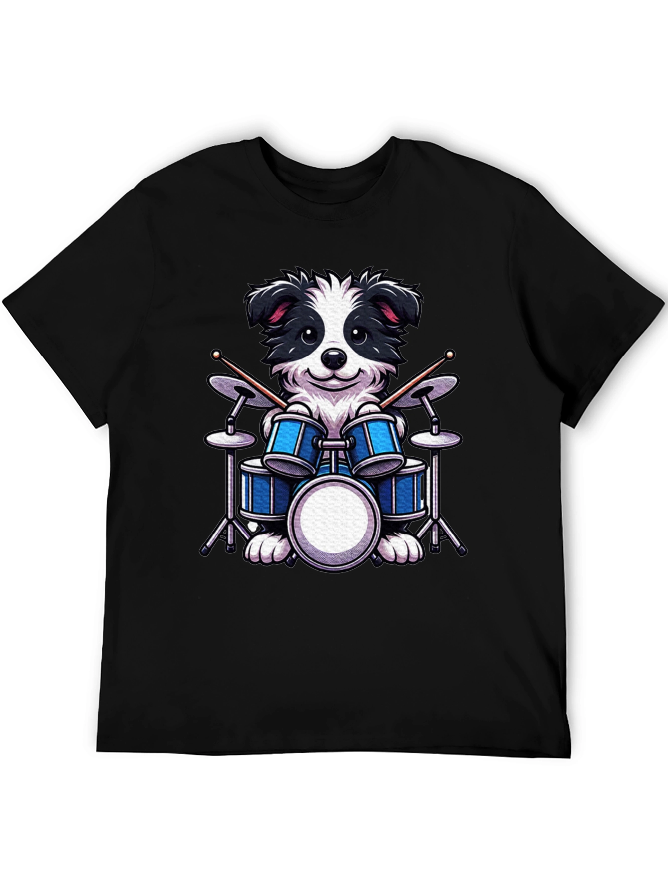 Drummer Dog T-Shirt - Black
