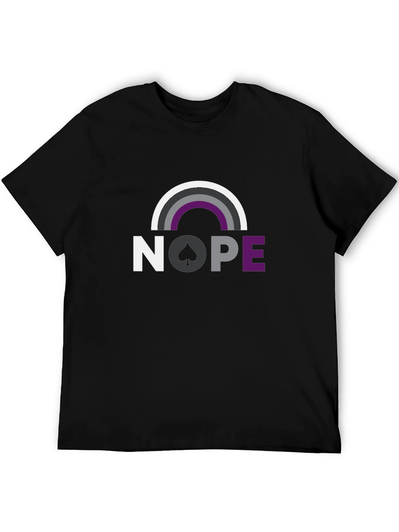 Asexual Pride Nope T-Shirt Ace Rainbow Graphic Tee
