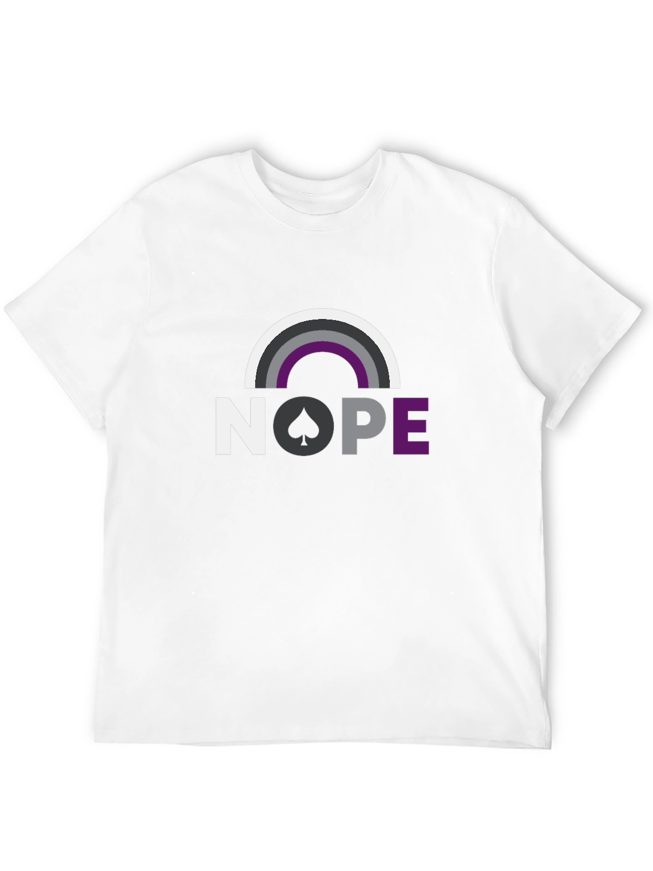 Asexual Pride Nope T-Shirt Ace Rainbow Graphic Tee
