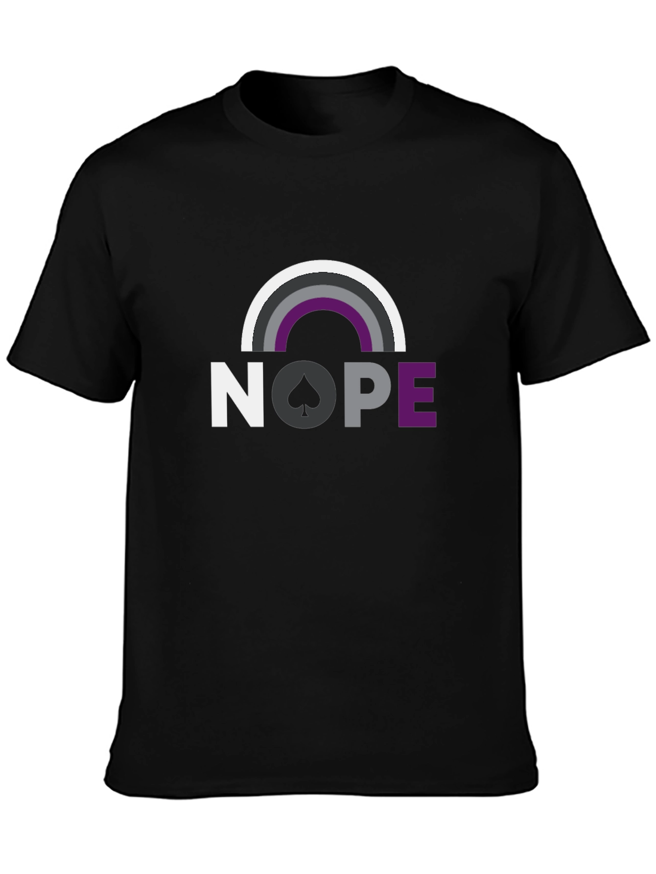 Asexual Pride Nope T-Shirt Ace Rainbow Graphic Tee