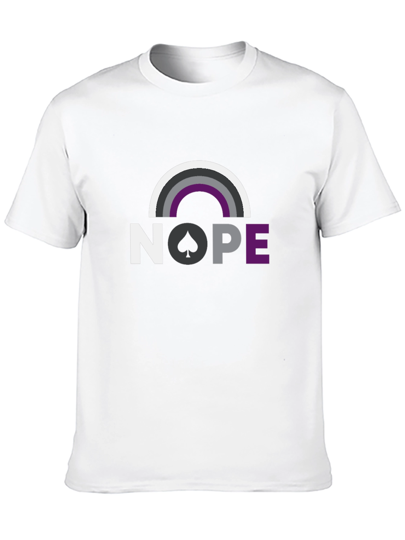 Asexual Pride Nope T-Shirt Ace Rainbow Graphic Tee