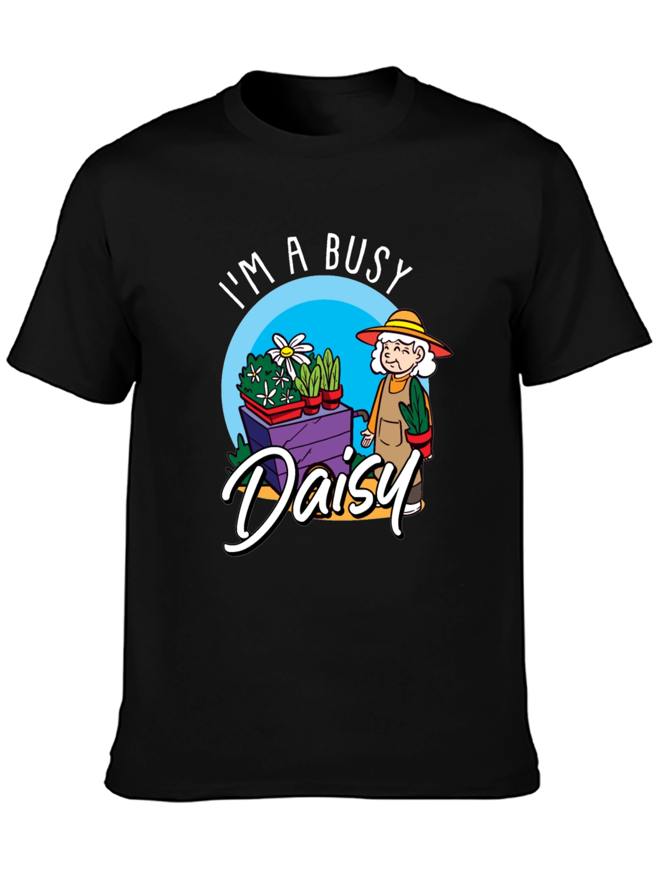 Busy Daisy Graphic T-Shirt - Gardening Grandma Tee