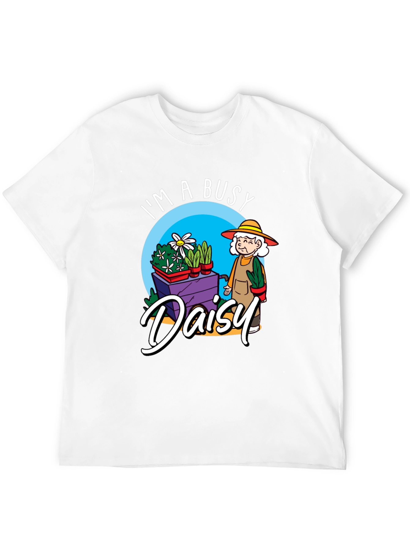 Busy Daisy Graphic T-Shirt - Gardening Grandma Tee