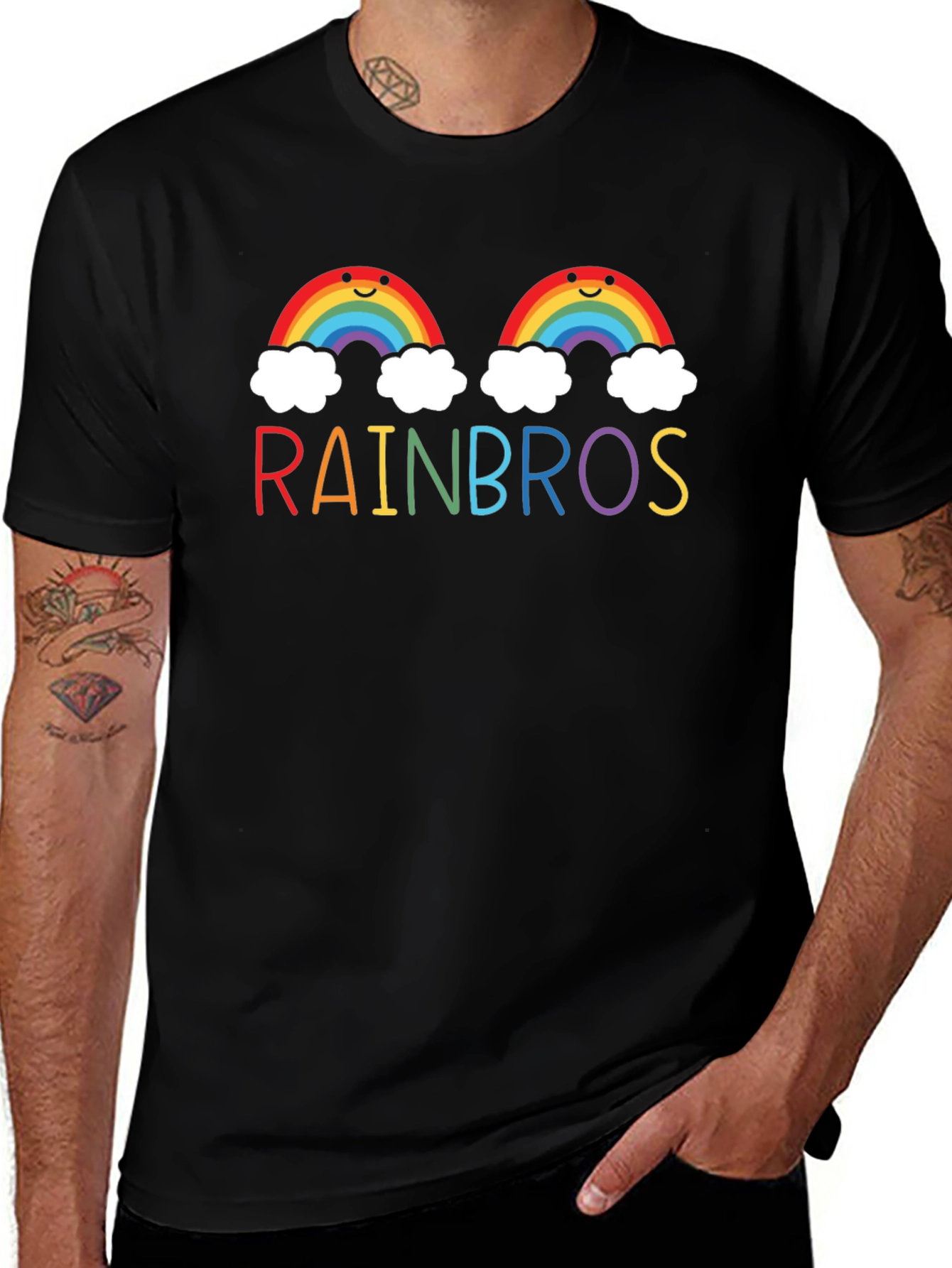Rainbros Graphic Tee - Mens Black T-Shirt
