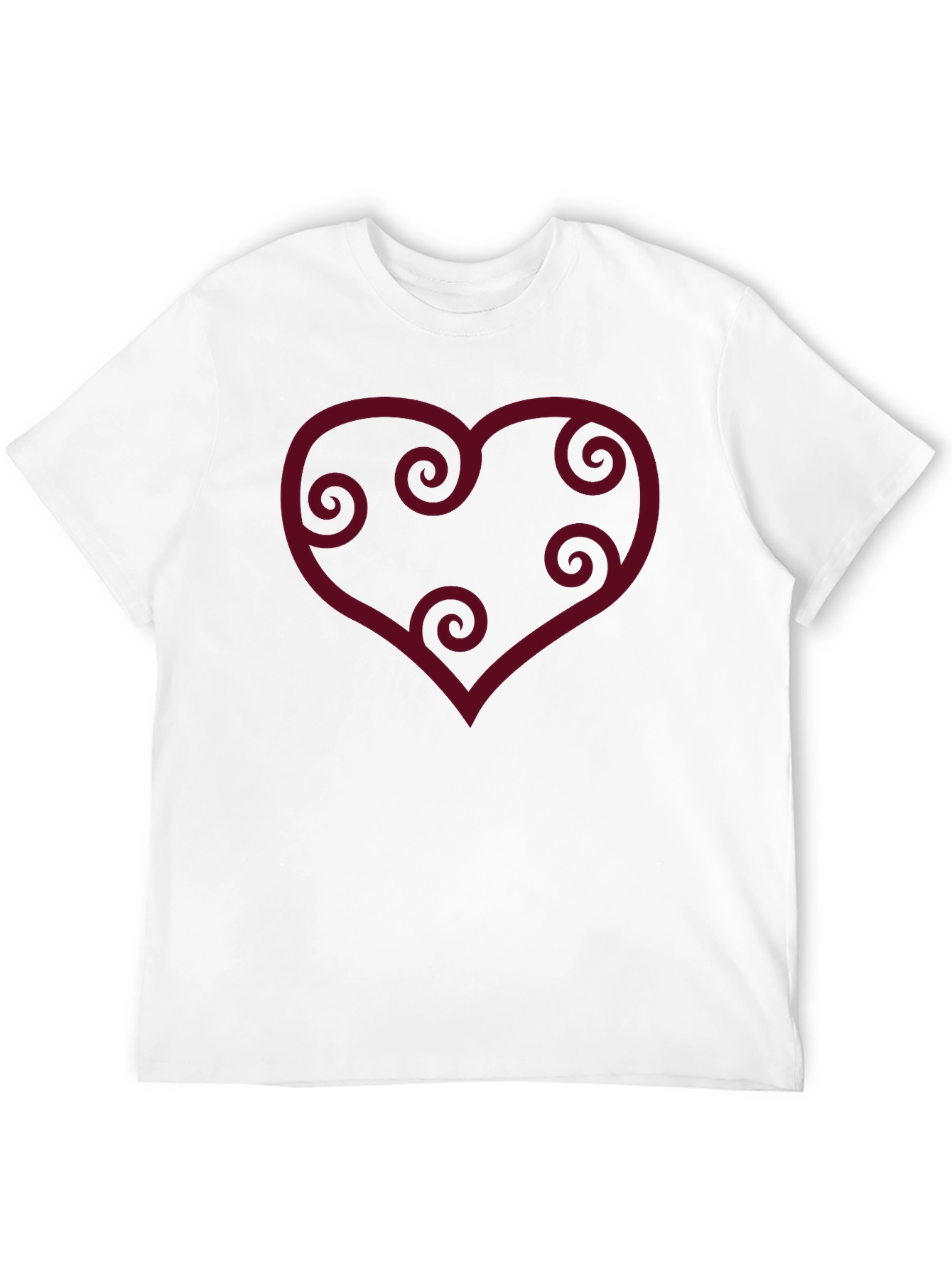 Heart Swirls Graphic Black T-Shirt