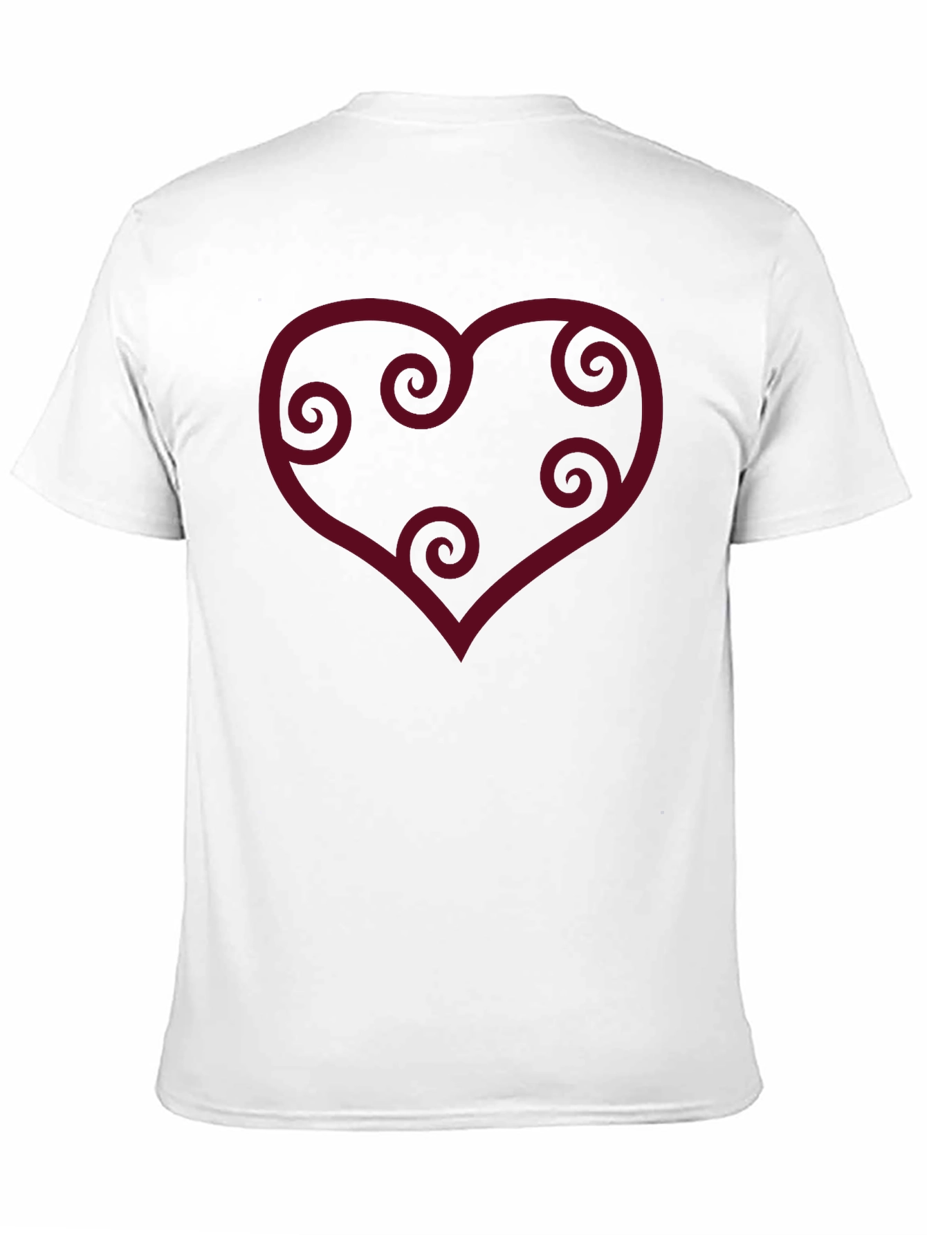Heart Swirls Graphic Black T-Shirt