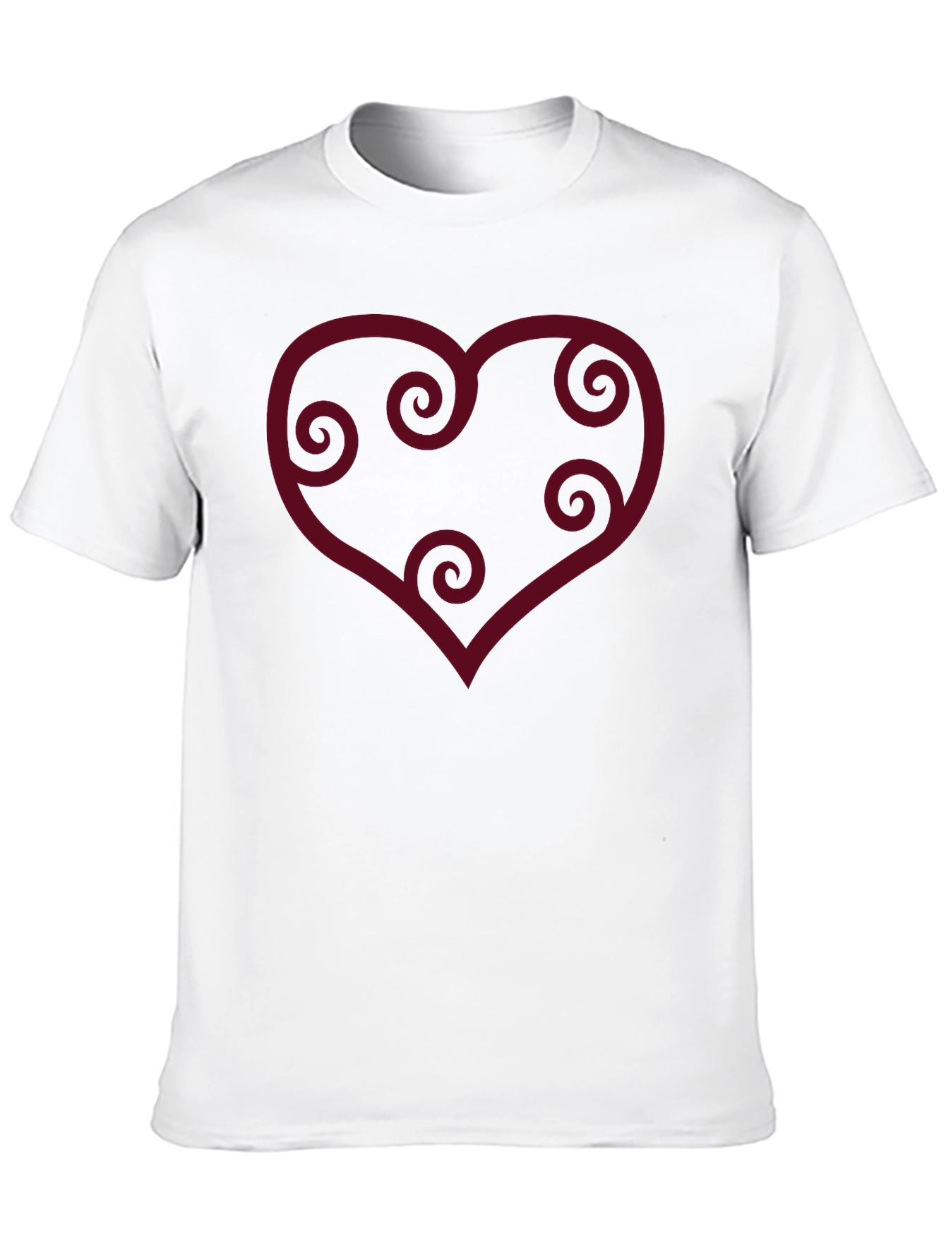 Heart Swirls Graphic Black T-Shirt