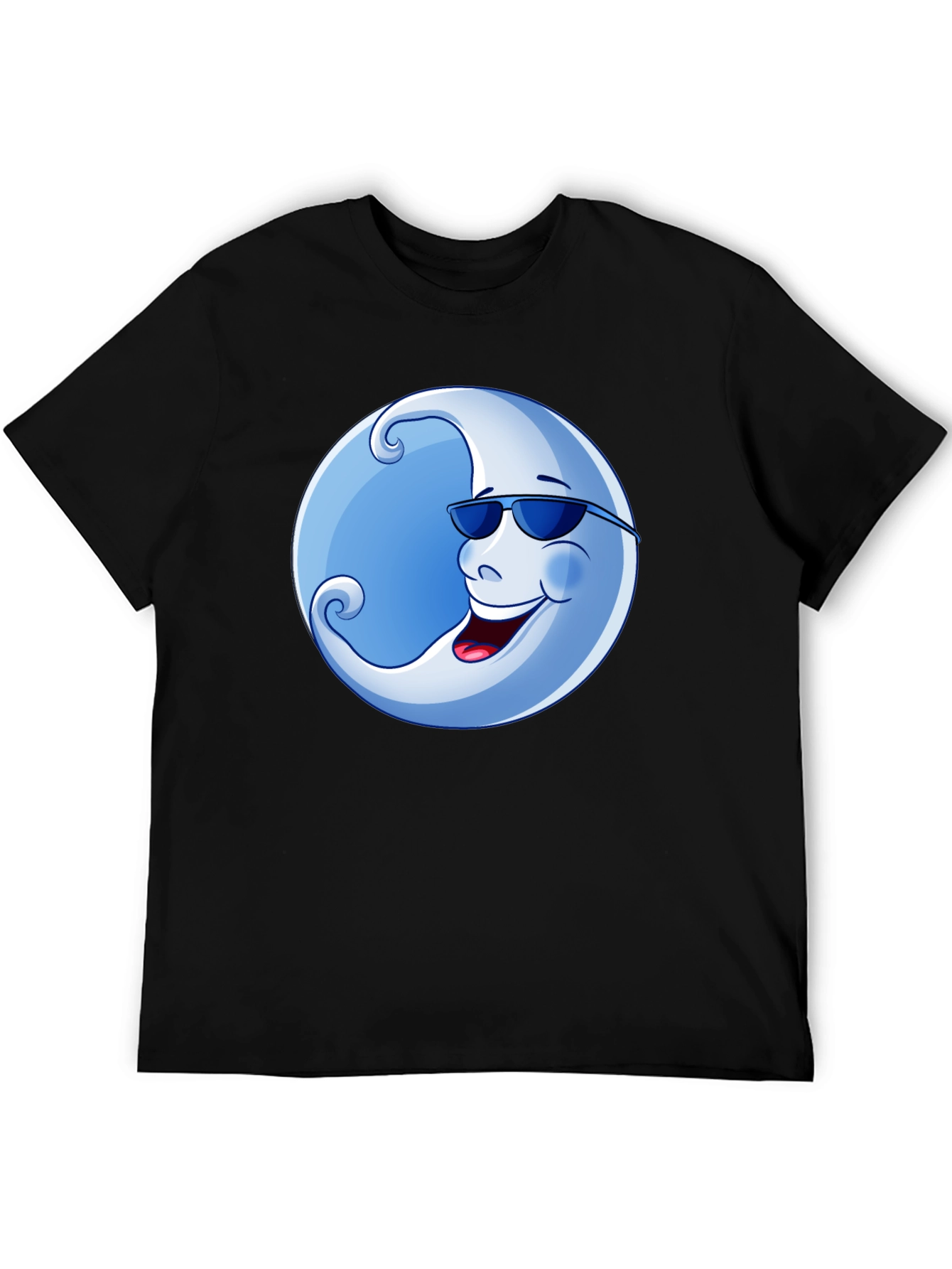 Cool Moon Graphic T-Shirt - Black Cotton Tee