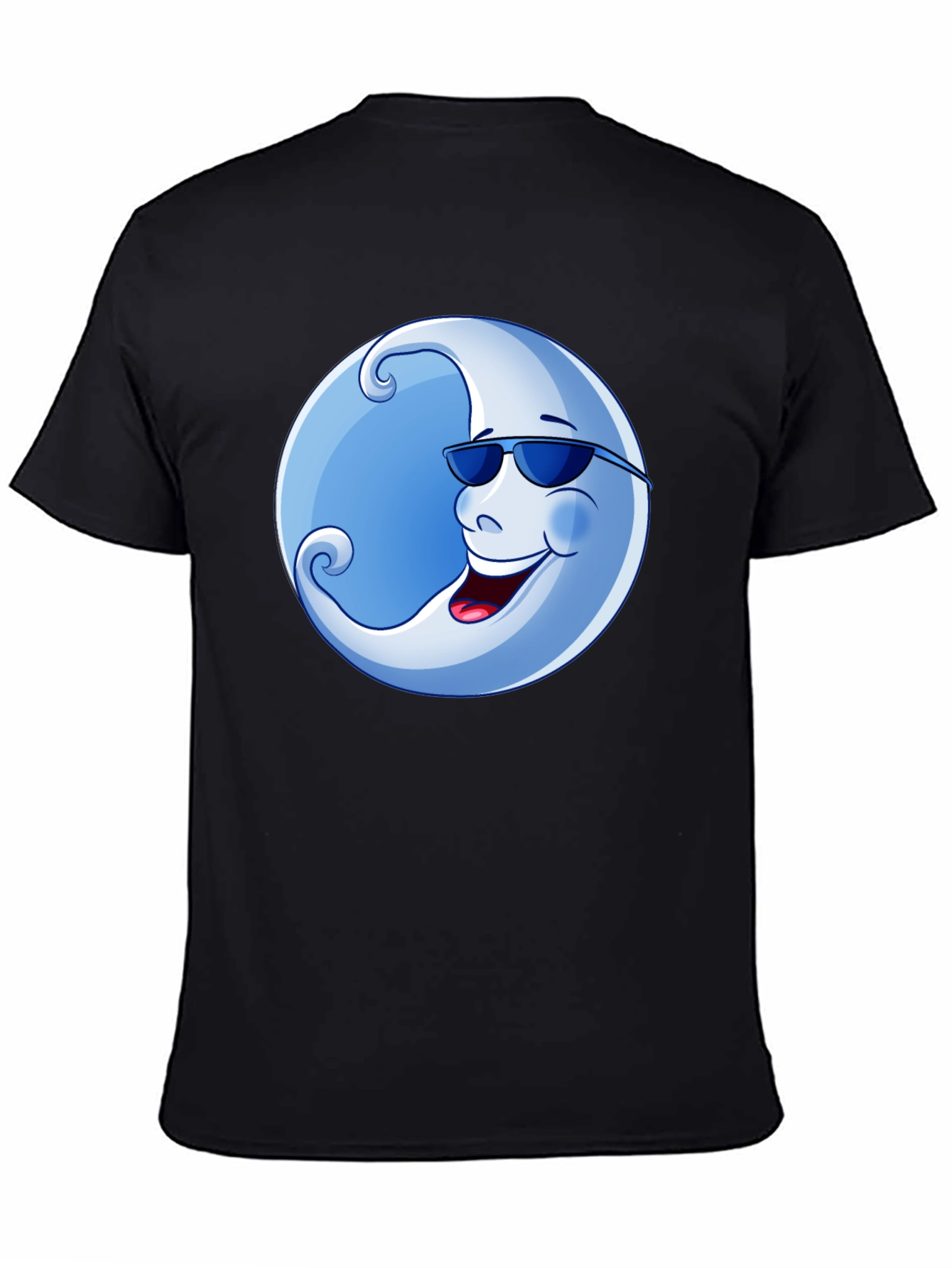 Cool Moon Graphic T-Shirt - Black Cotton Tee