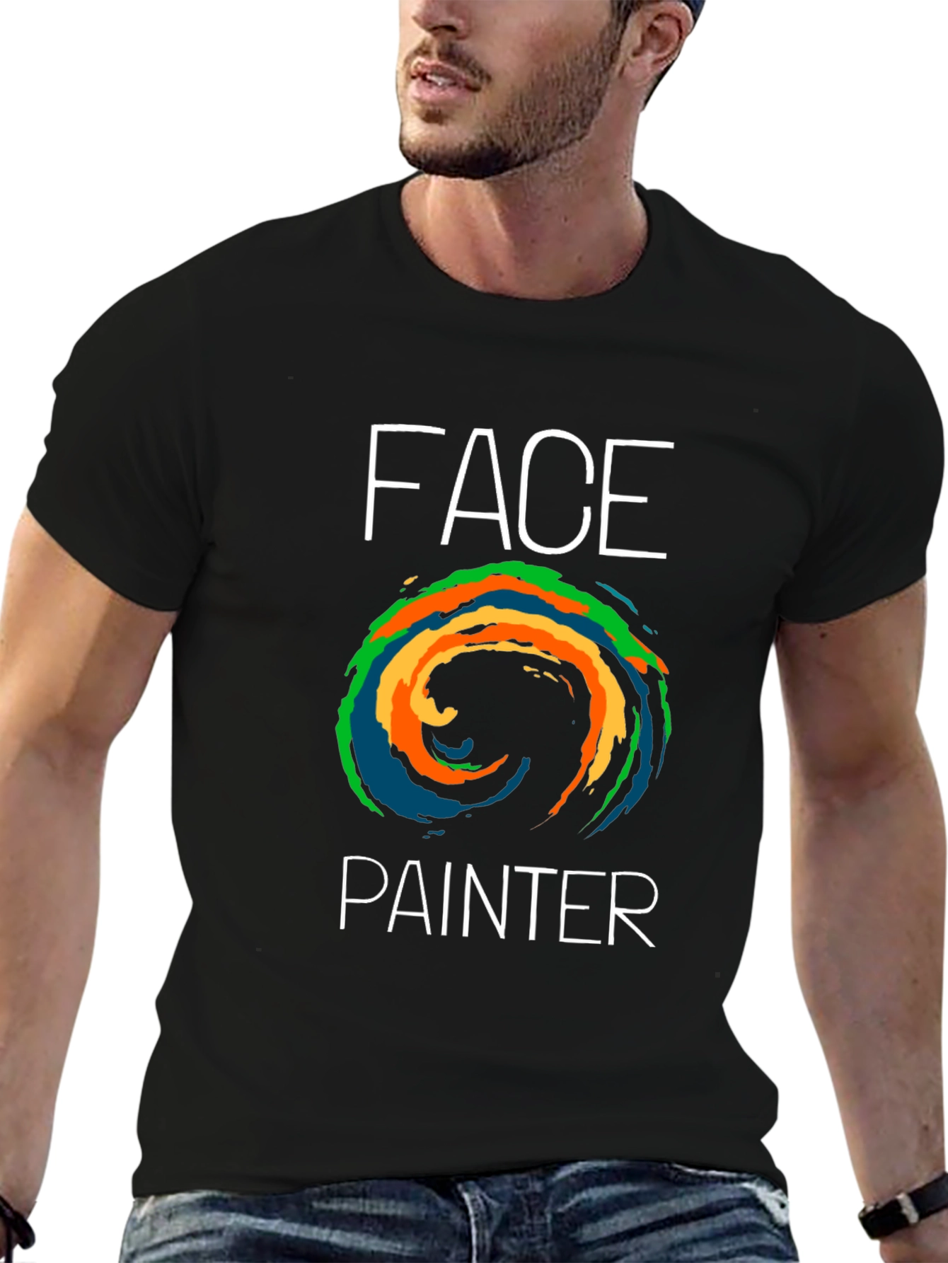 Face Painter Graphic T-Shirt - Artistic Design