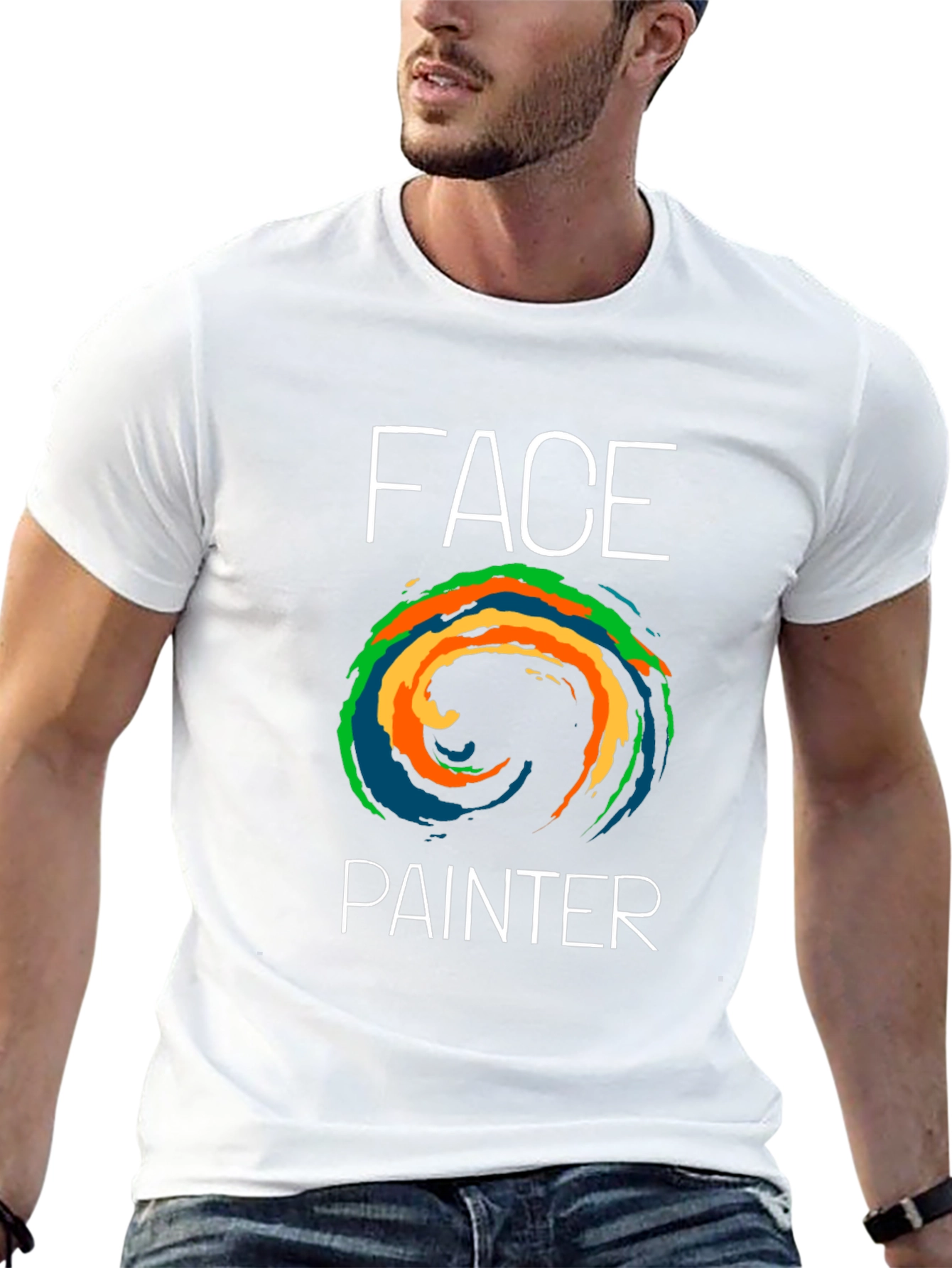 Face Painter Graphic T-Shirt - Artistic Design