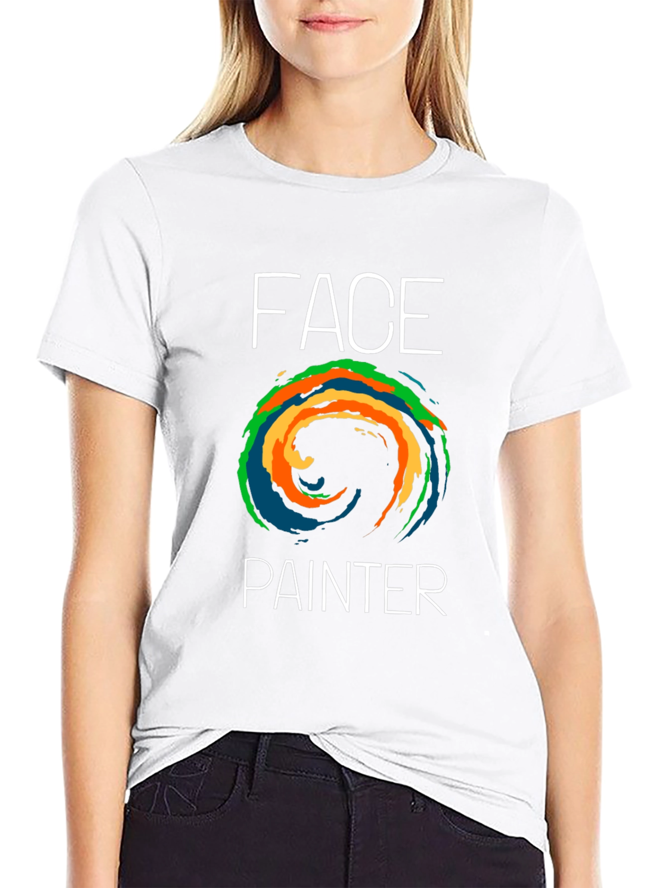 Face Painter Graphic T-Shirt - Artistic Design