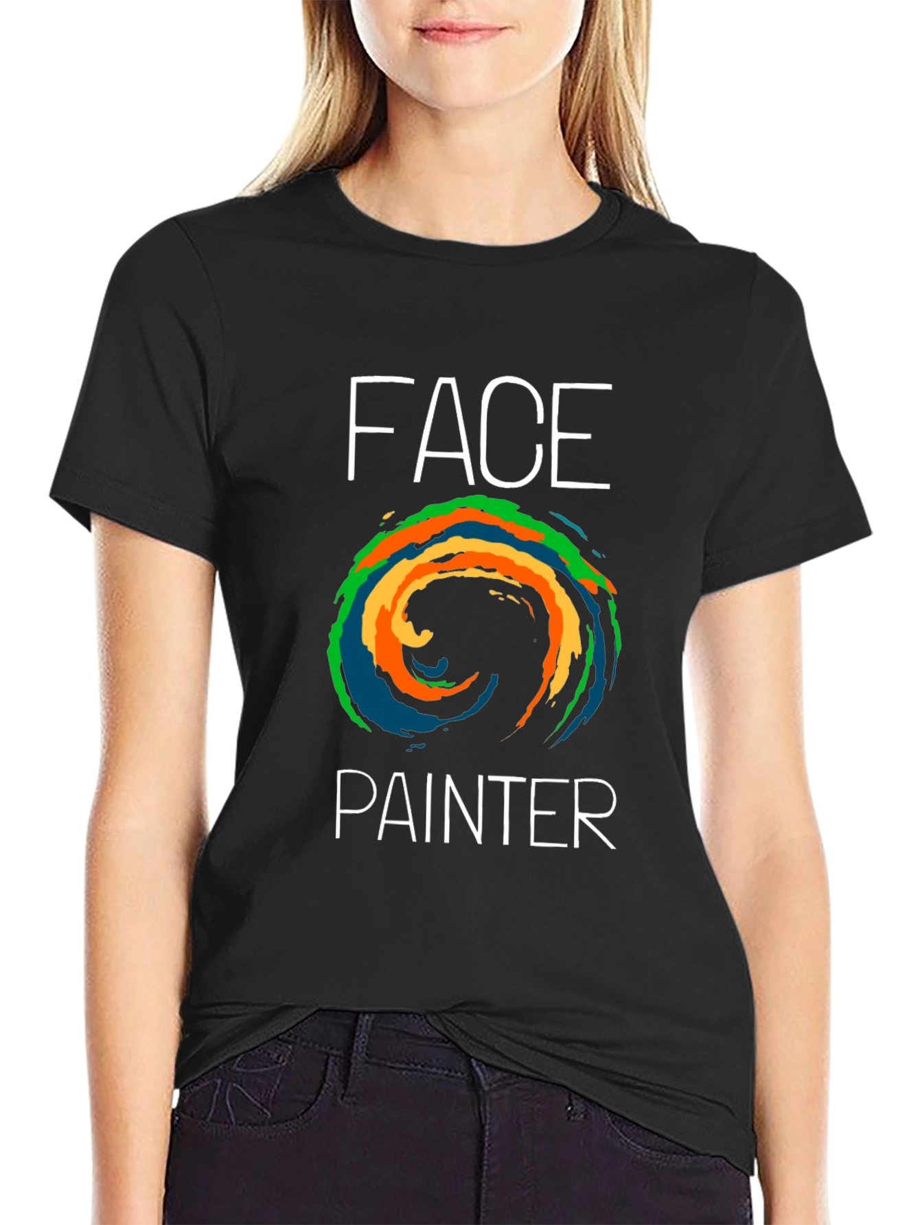 Face Painter Graphic T-Shirt - Artistic Design