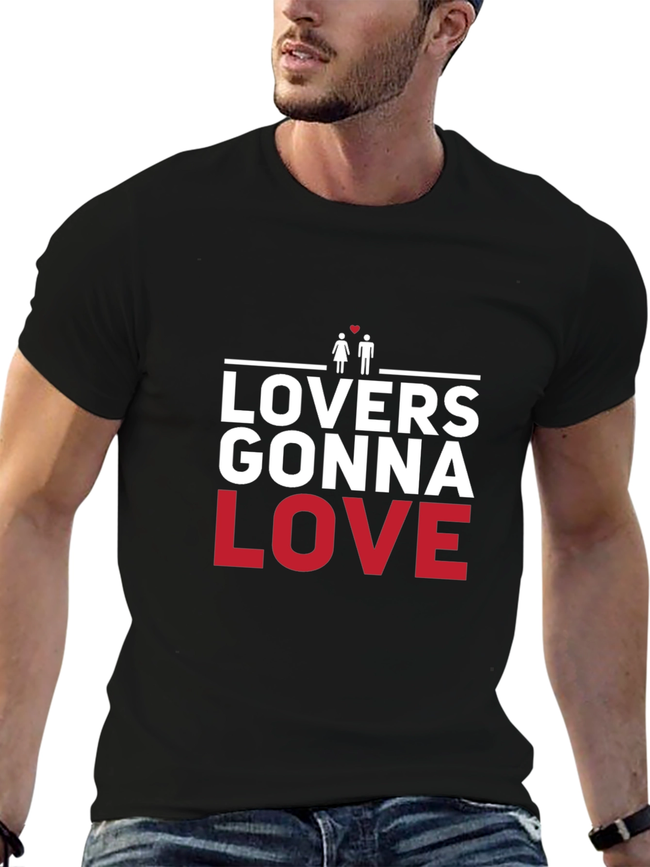 Lovers Gonna Love Black Graphic Tee