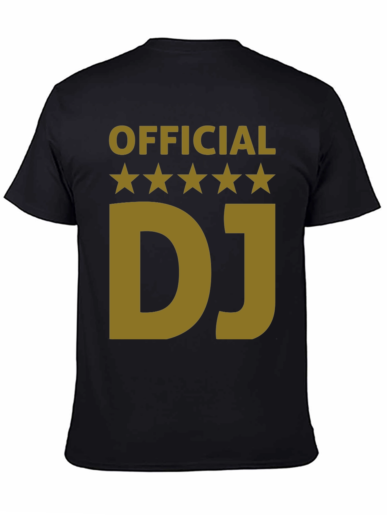 Official DJ T-Shirt - Gold Print Black Tee