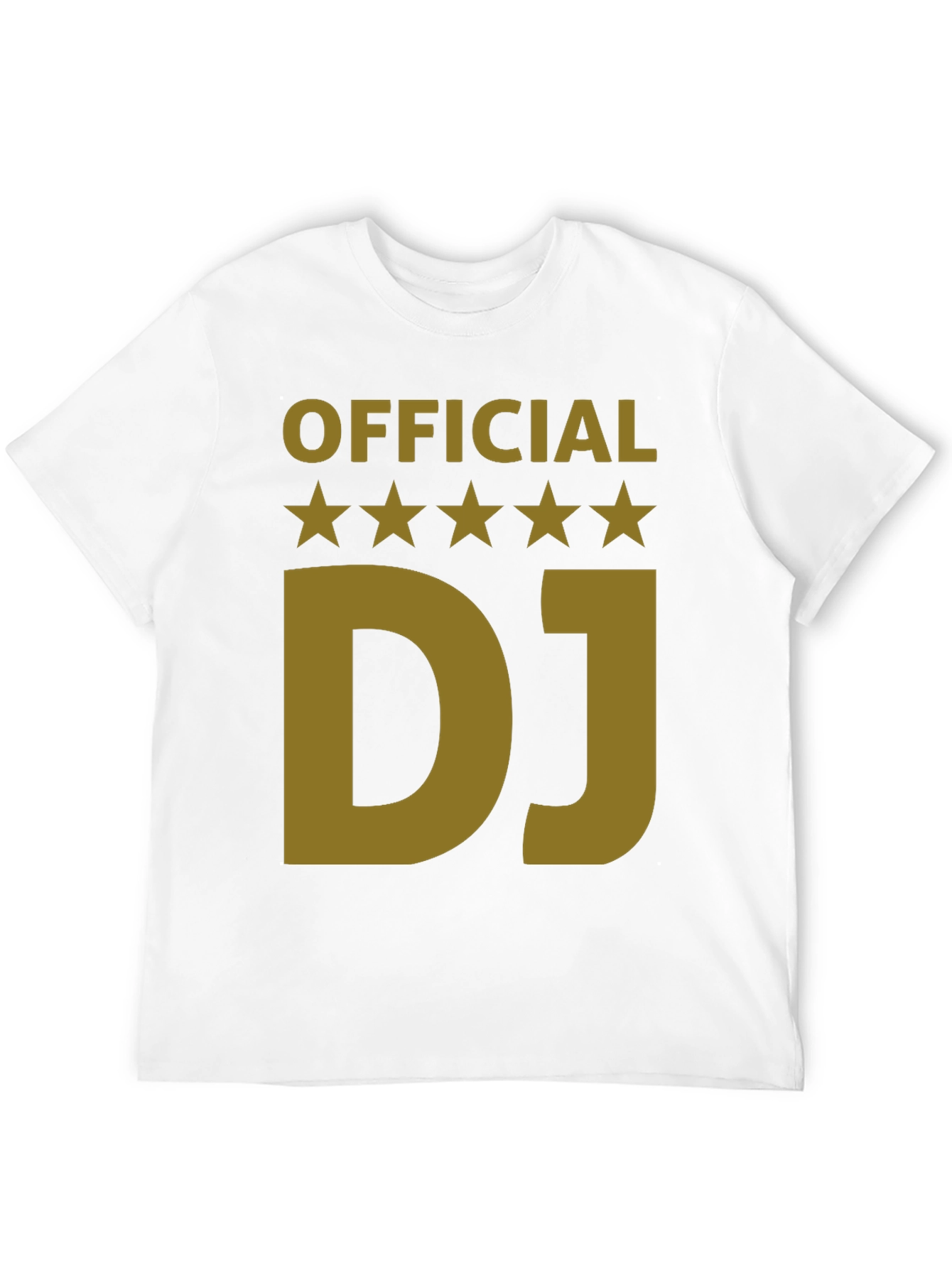Official DJ T-Shirt - Gold Print Black Tee