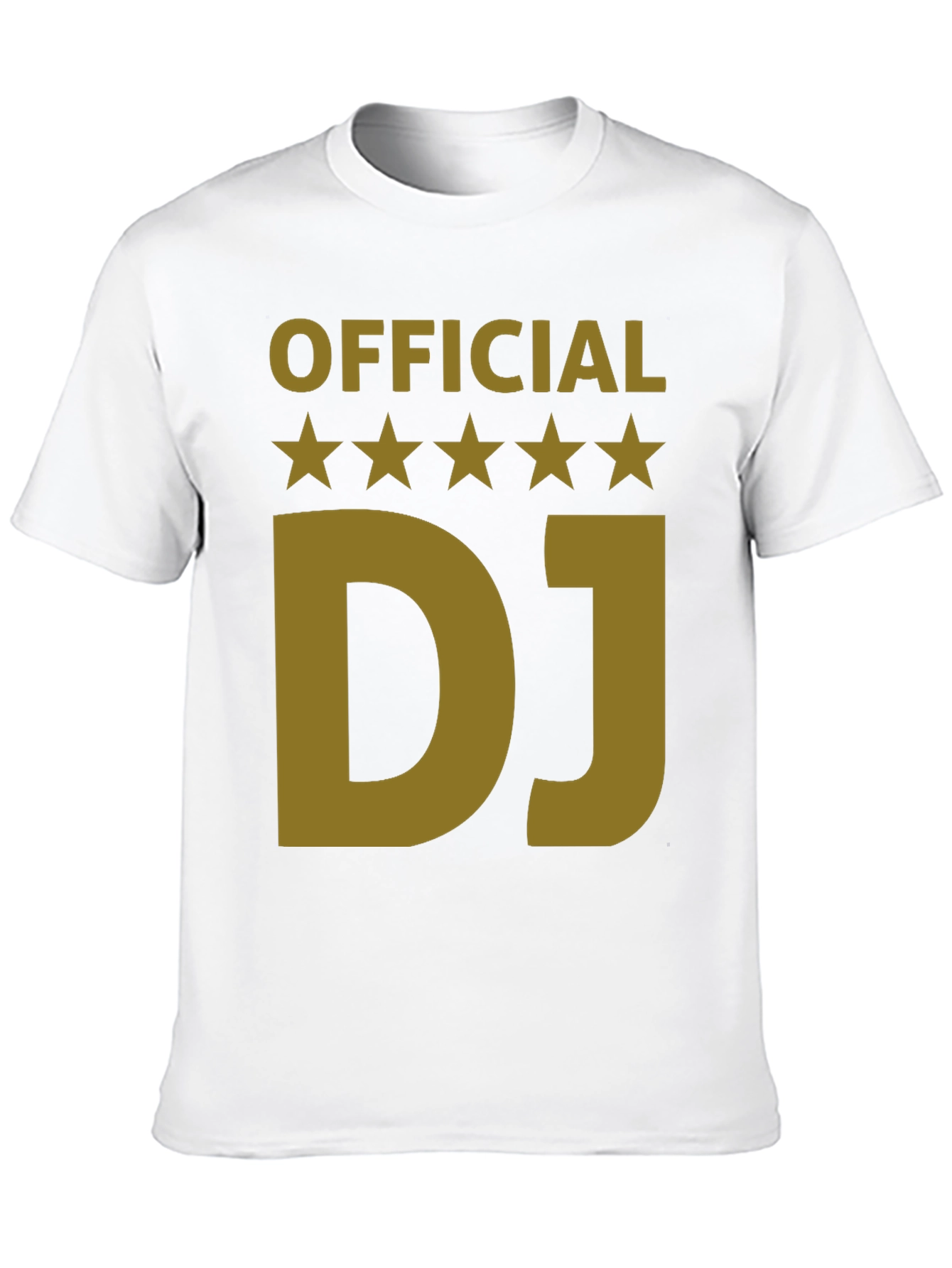 Official DJ T-Shirt - Gold Print Black Tee
