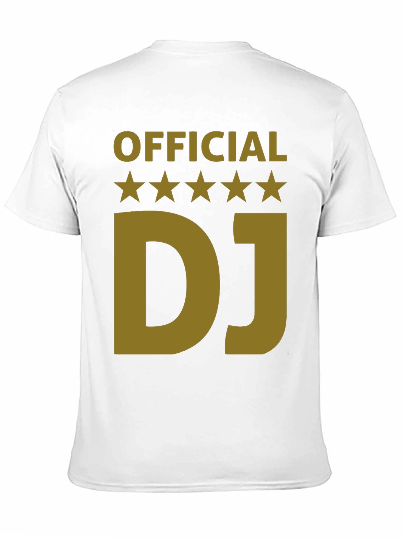 Official DJ T-Shirt - Gold Print Black Tee