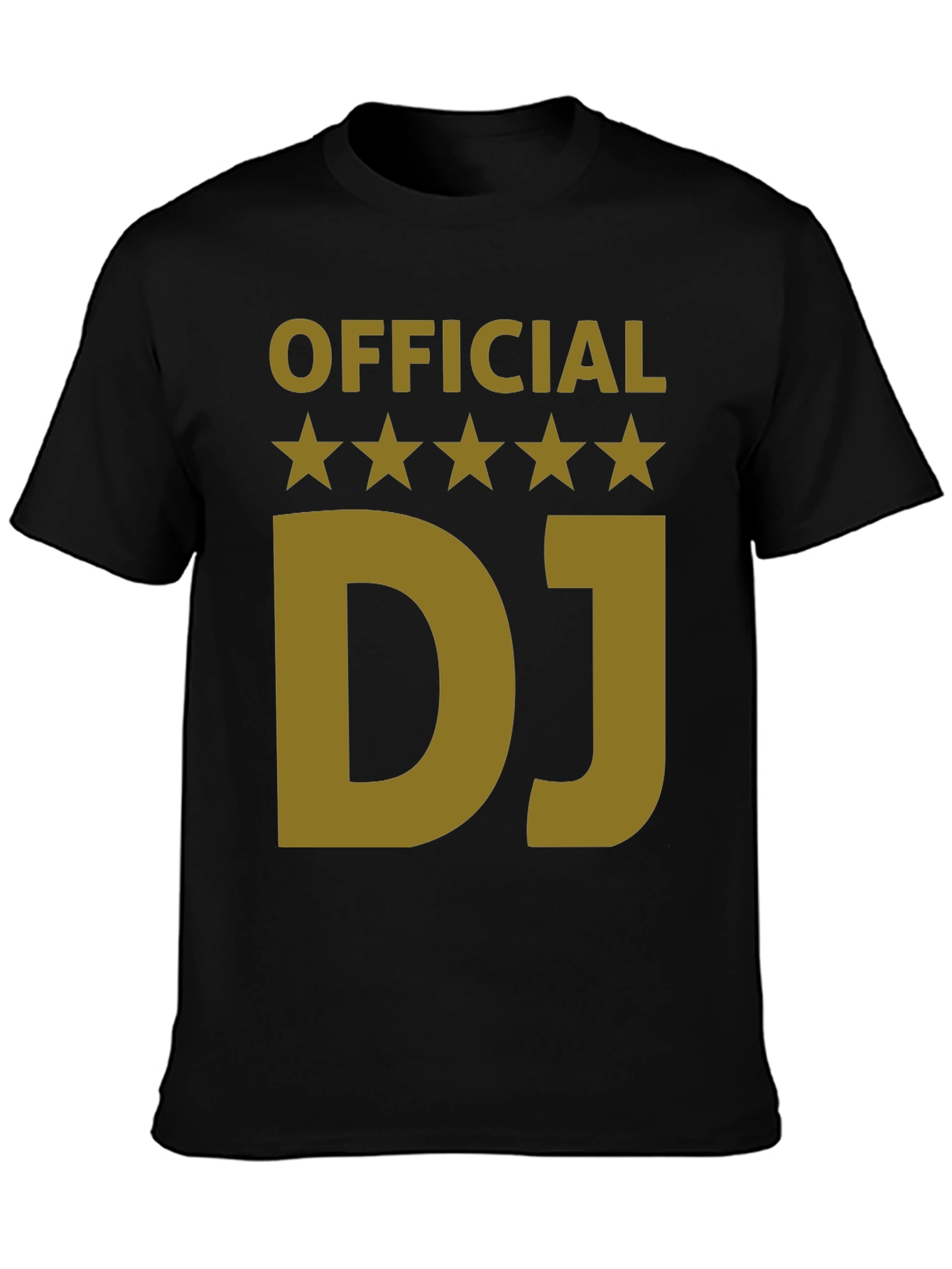 Official DJ T-Shirt - Gold Print Black Tee
