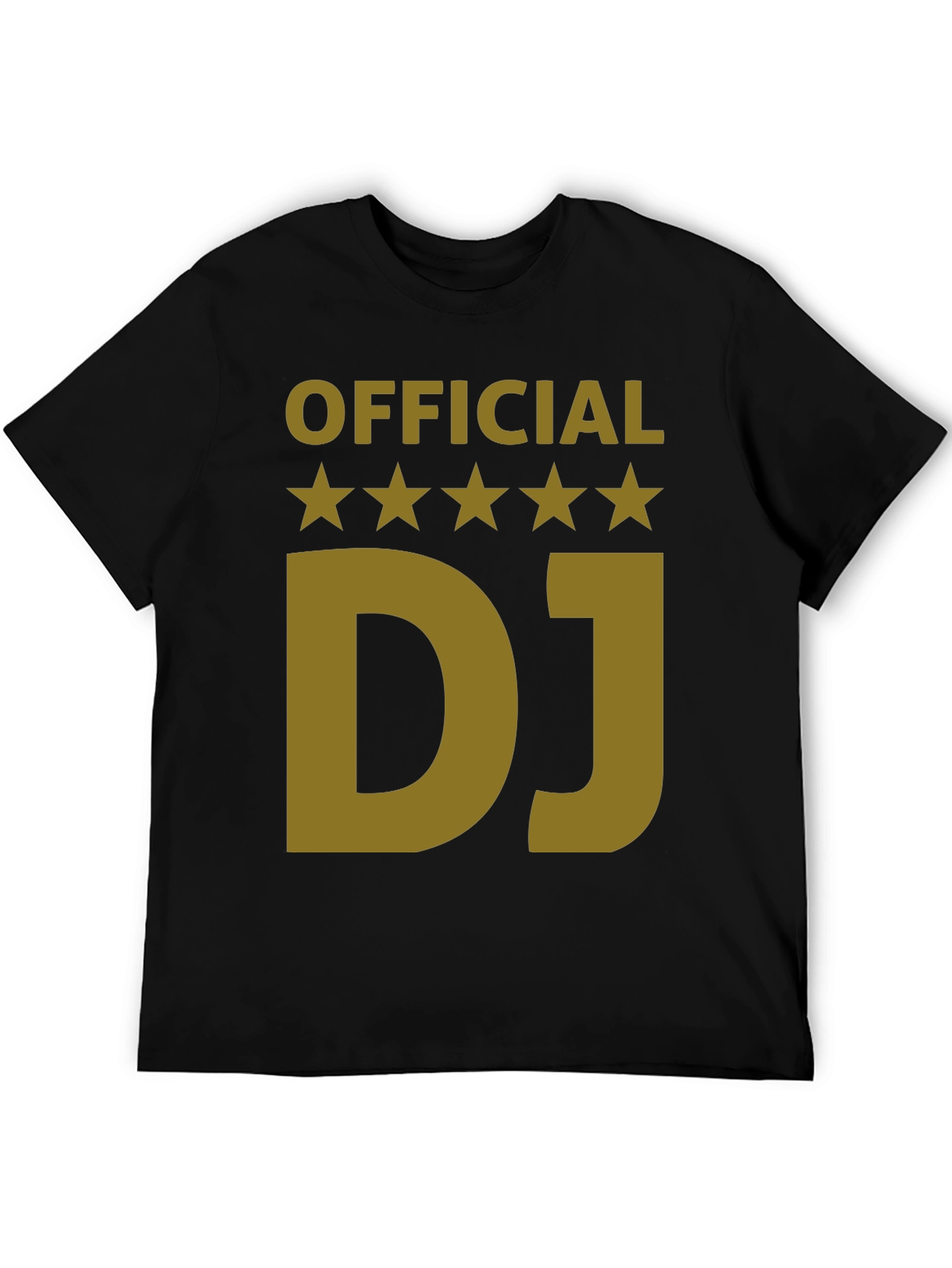 Official DJ T-Shirt - Gold Print Black Tee