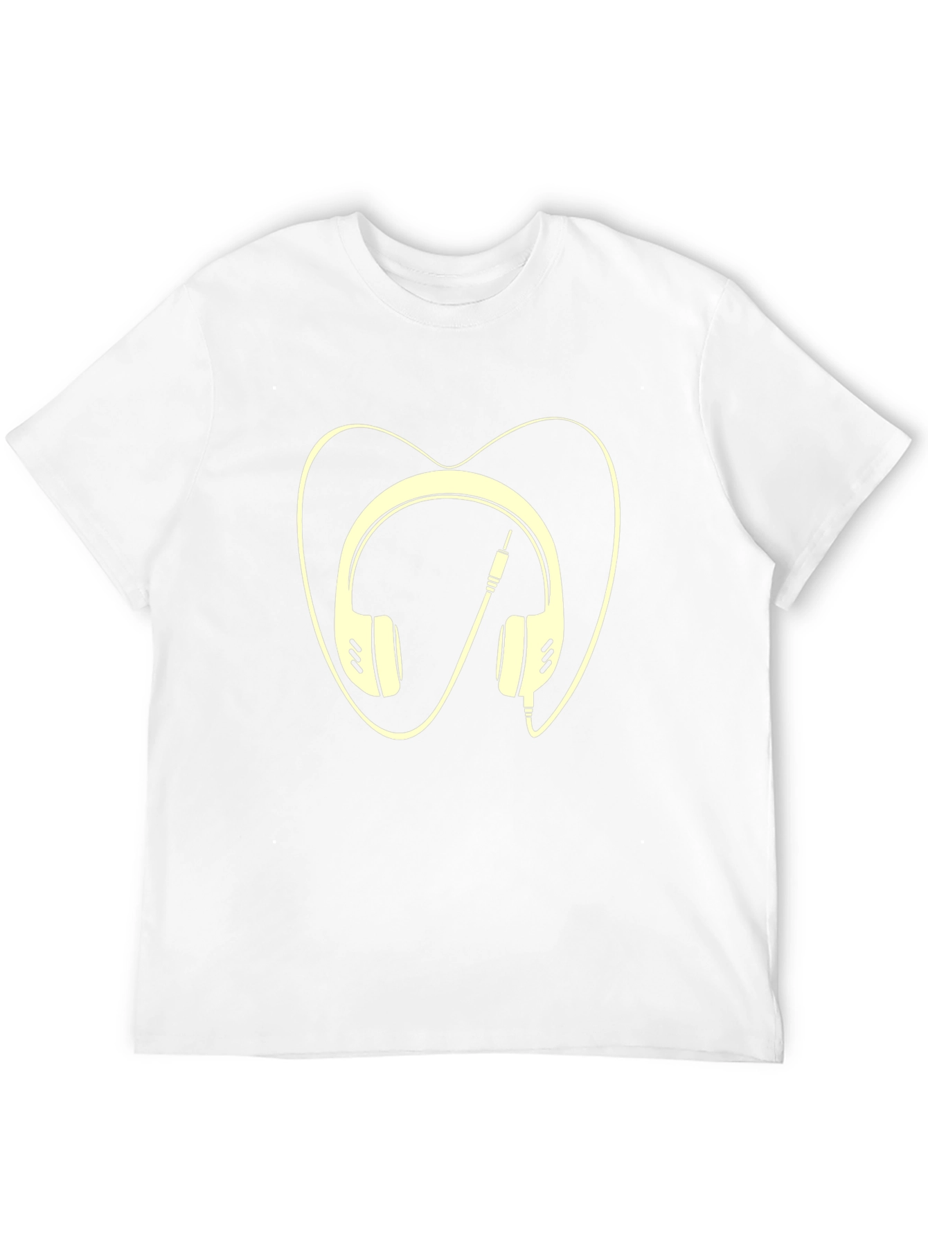 Headphone Heart Graphic Tee - Black