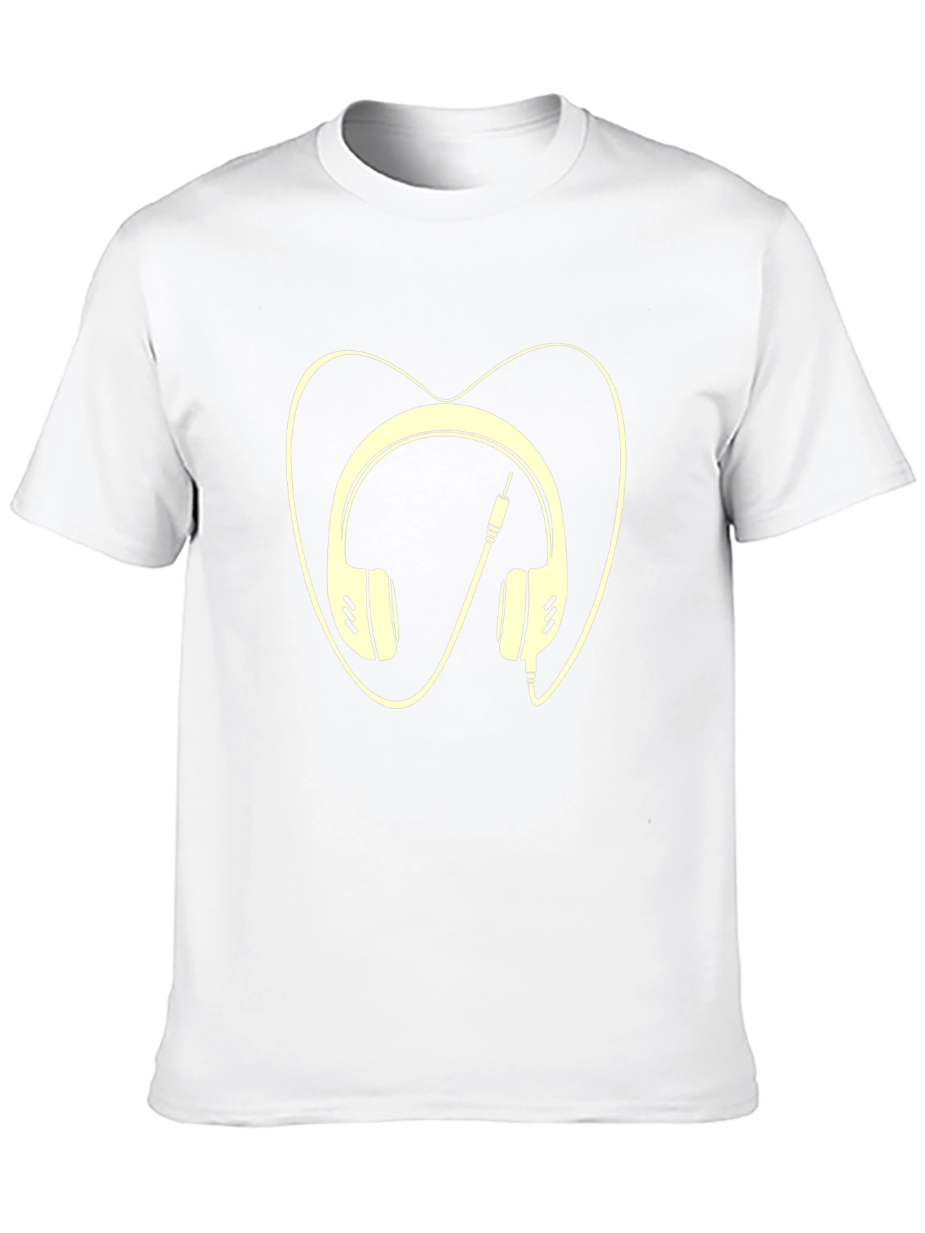 Headphone Heart Graphic Tee - Black