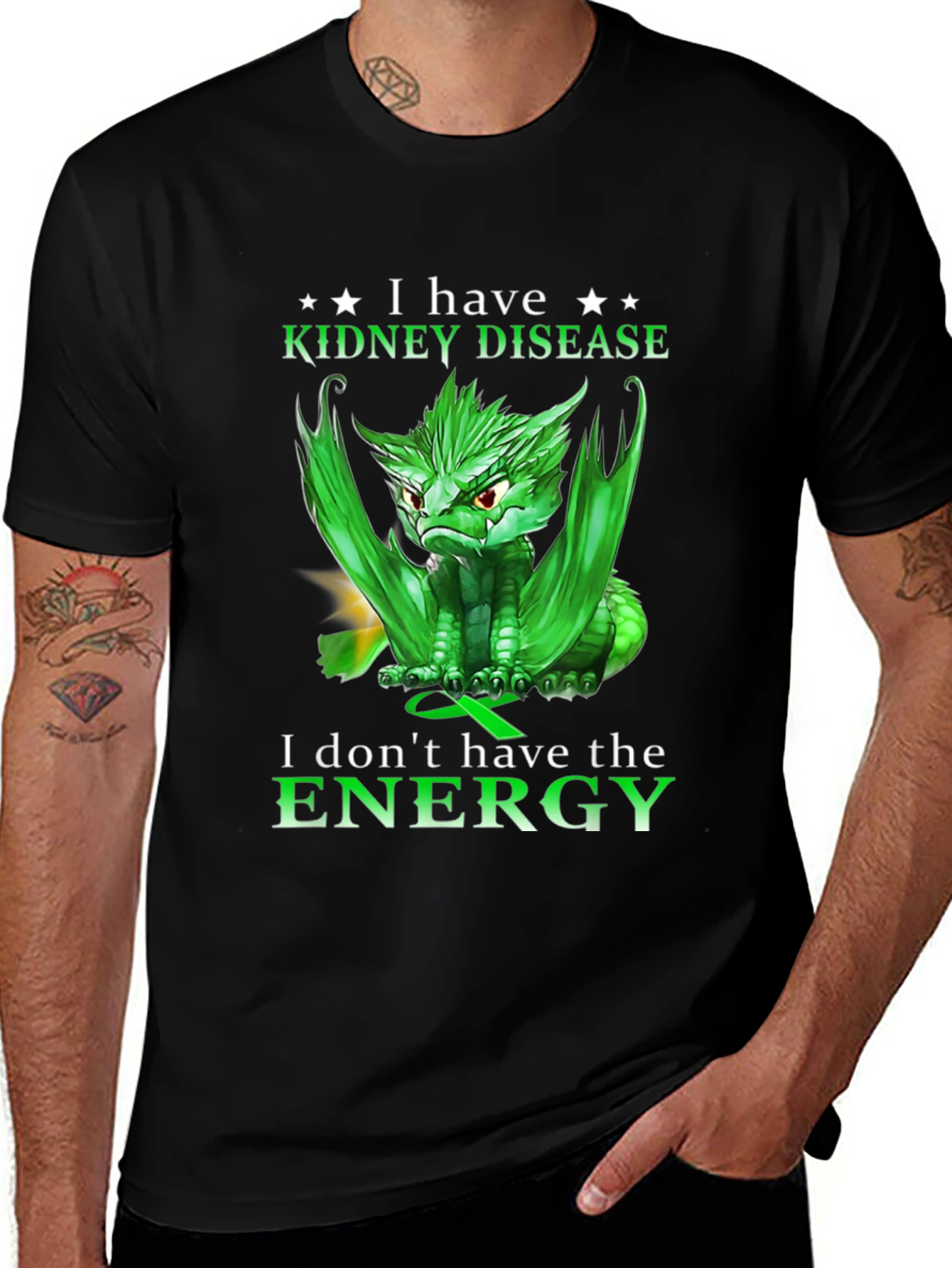 Kidney Disease Awareness T-Shirt - Dragon Design