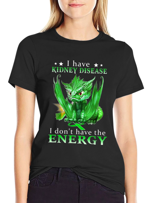 Kidney Disease Awareness T-Shirt - Dragon Design