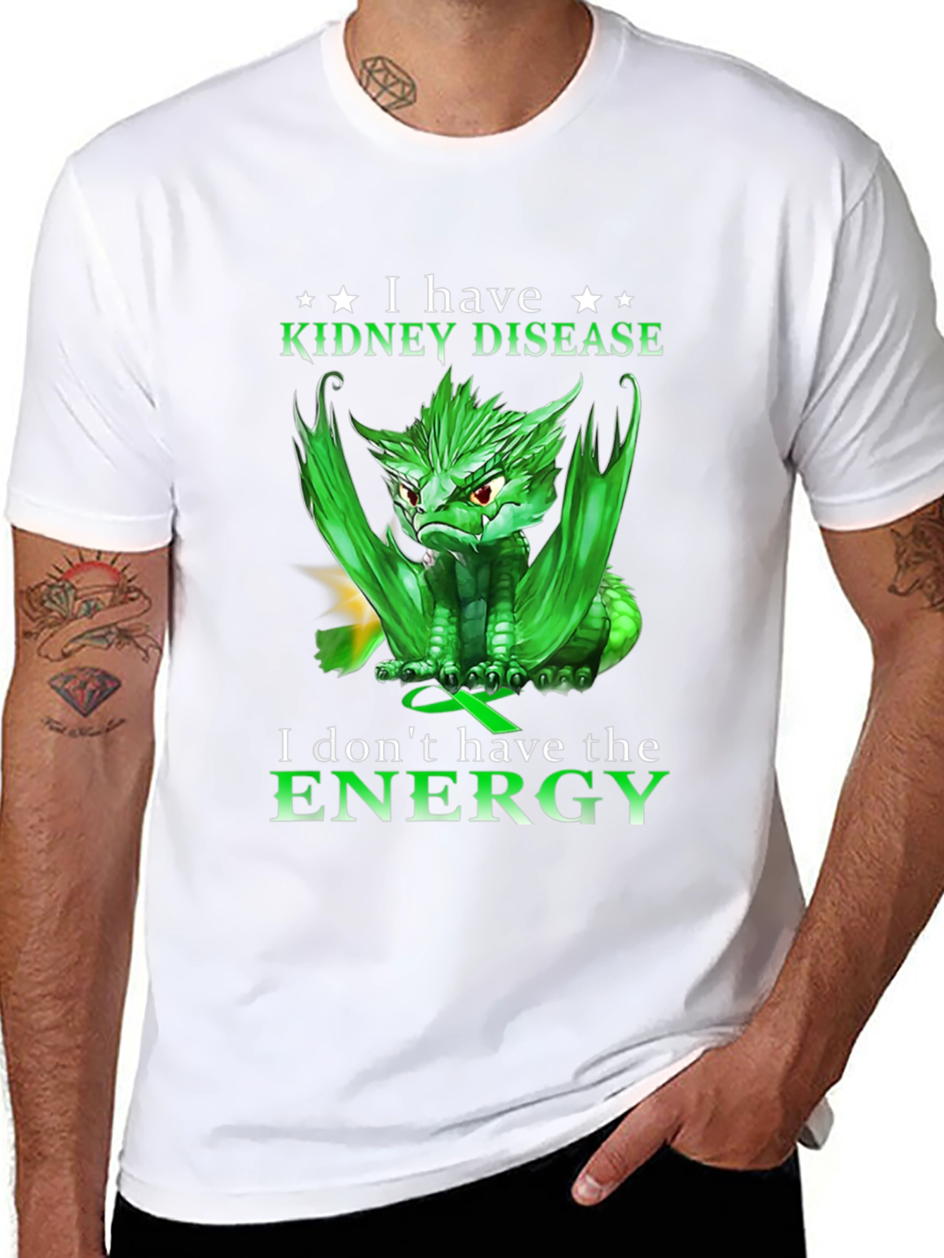 Kidney Disease Awareness T-Shirt - Dragon Design