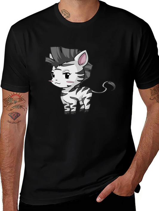 Zebra Cartoon Graphic T-Shirt - Unisex