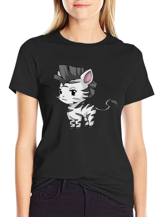 Zebra Cartoon Graphic T-Shirt - Unisex