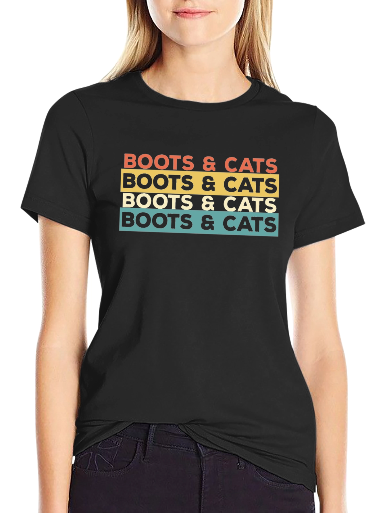 Boots & Cats Retro Graphic Tee