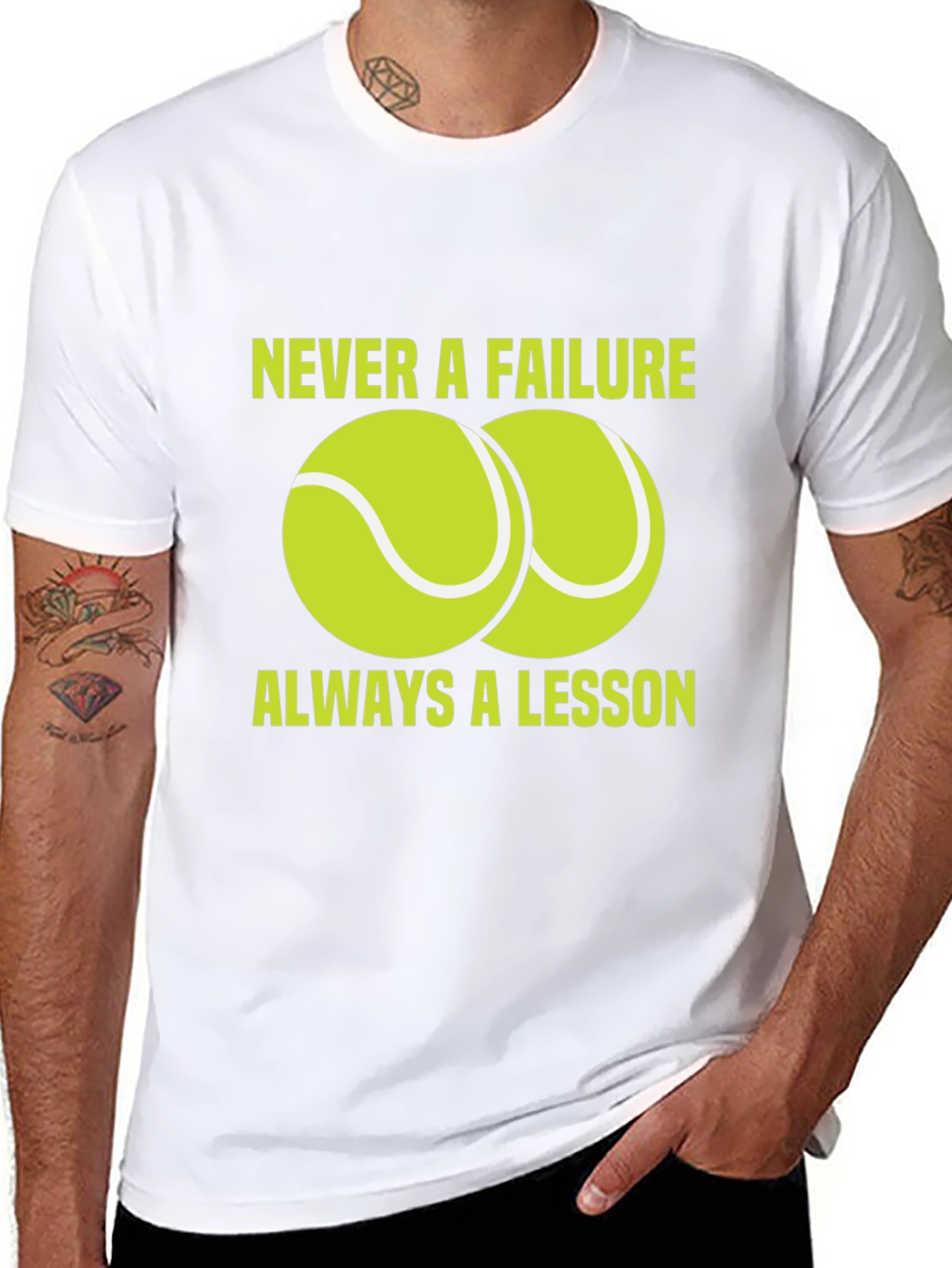 Tennis Lesson T-Shirt - Never A Failure Graphic Tee