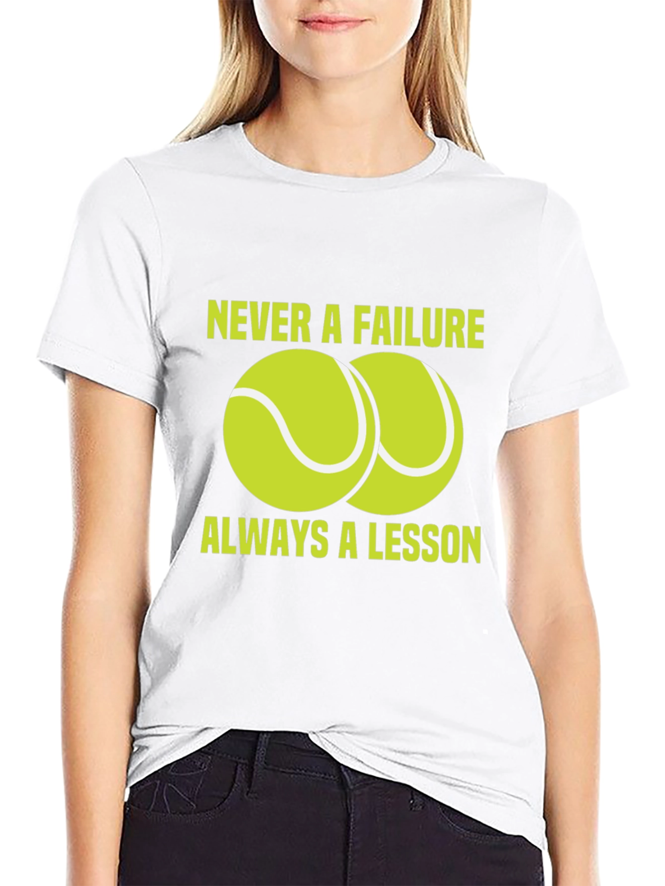 Tennis Lesson T-Shirt - Never A Failure Graphic Tee