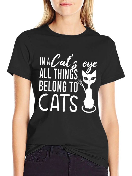 Cat Lover Tee: In a Cats Eye Black T-Shirt