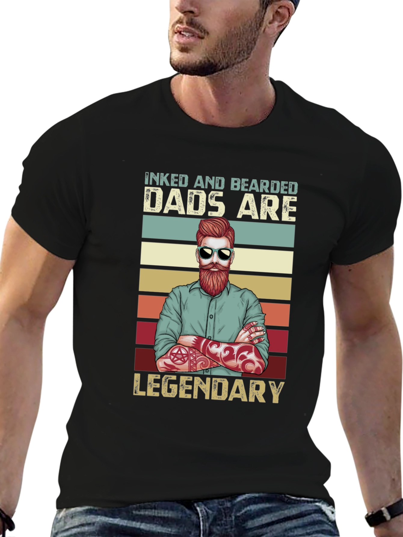 Inked & Bearded Dads Graphic Tee