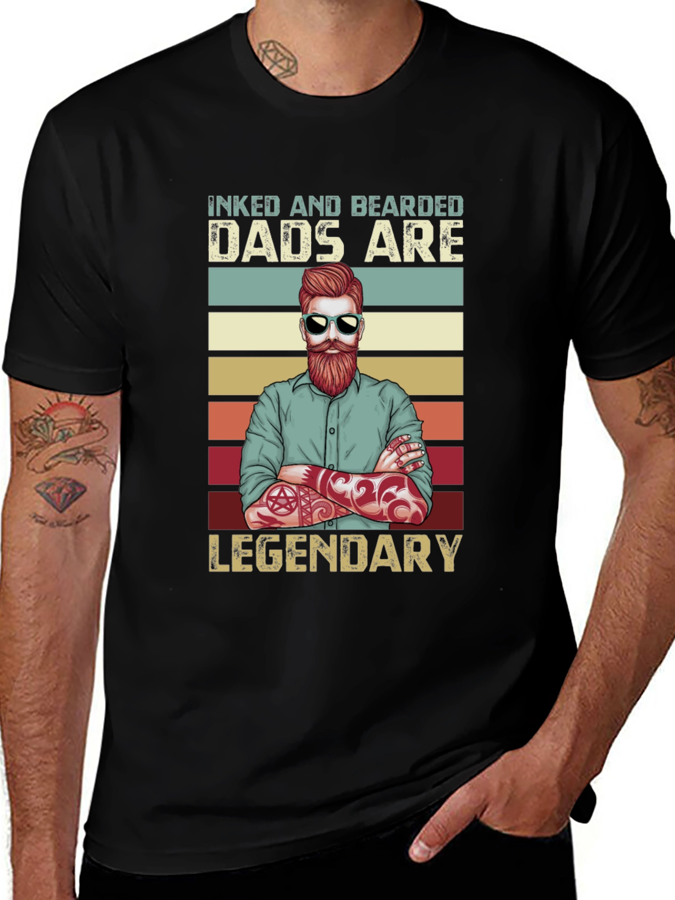 Inked & Bearded Dads Graphic Tee