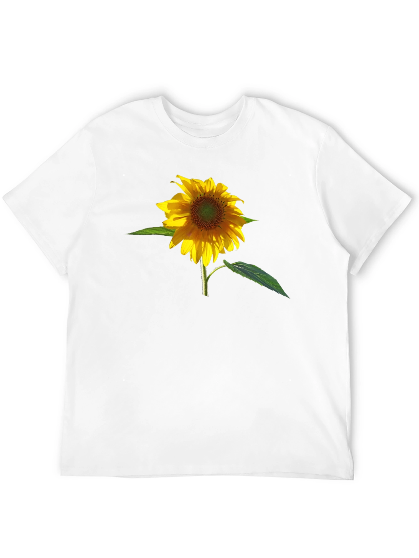 Sunflower Graphic Print Black T-Shirt