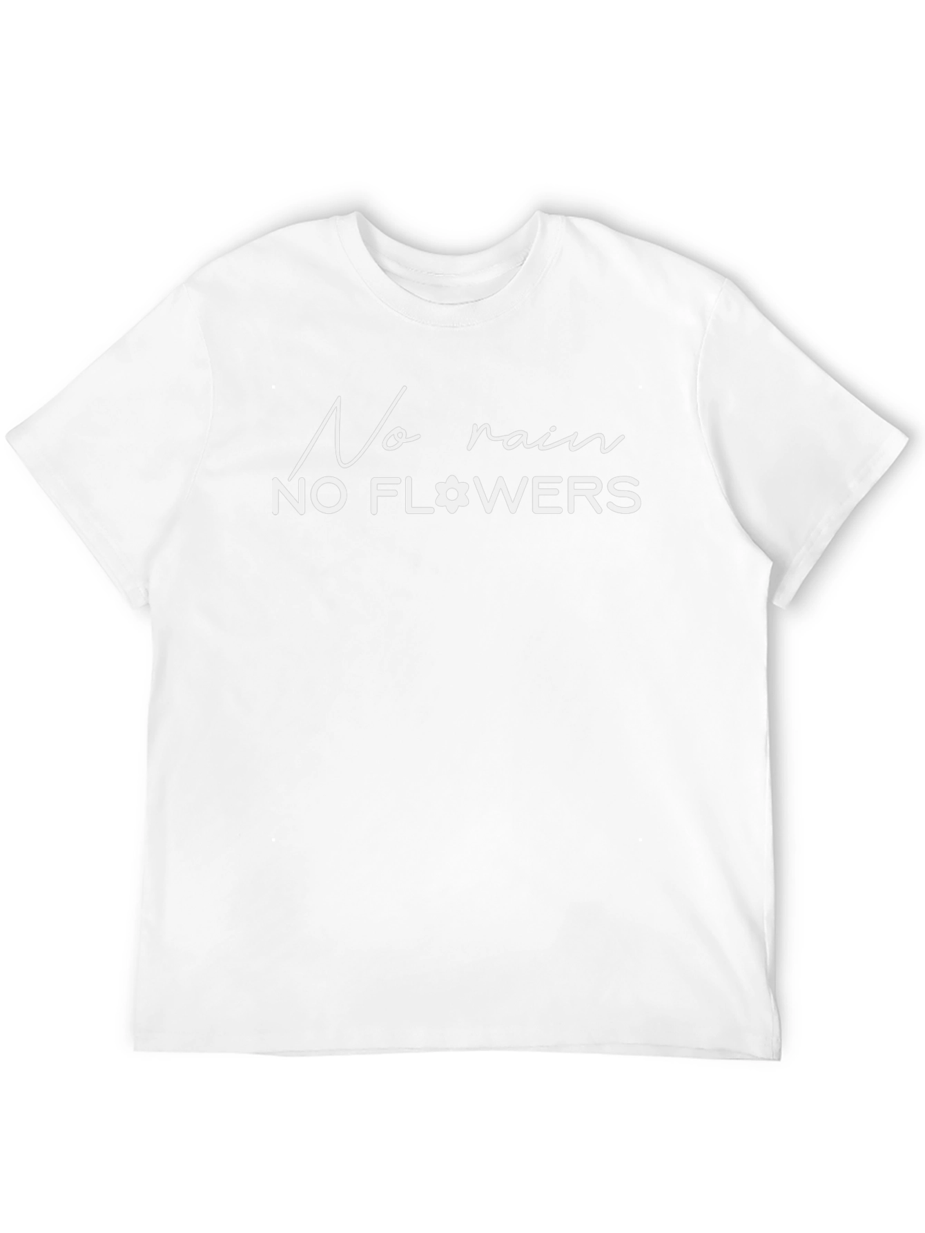 No Rain No Flowers Black Graphic Tee Shirt