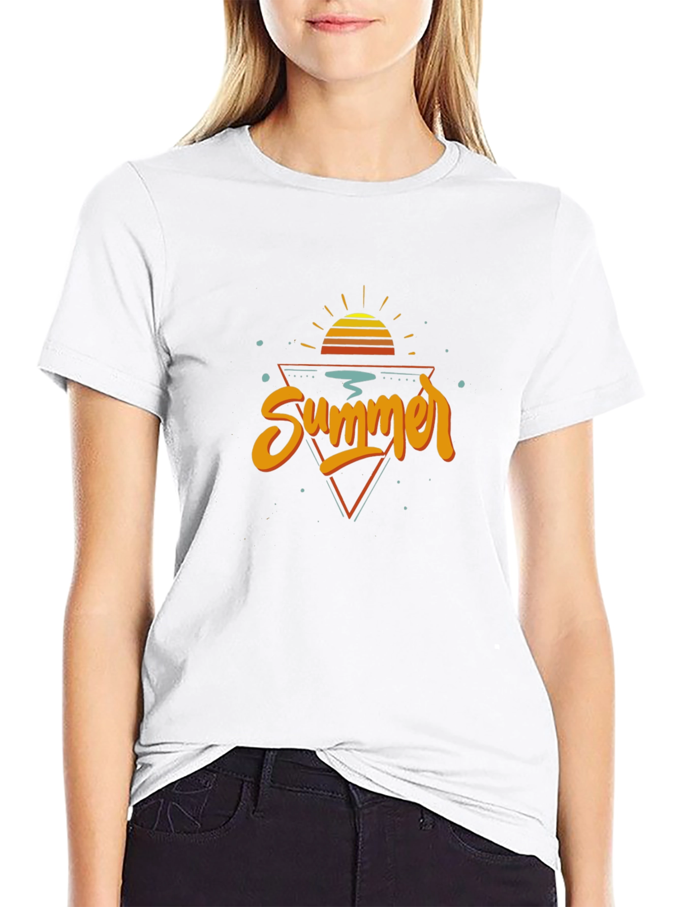 Summer Graphic T-Shirt - Retro Sunset Design