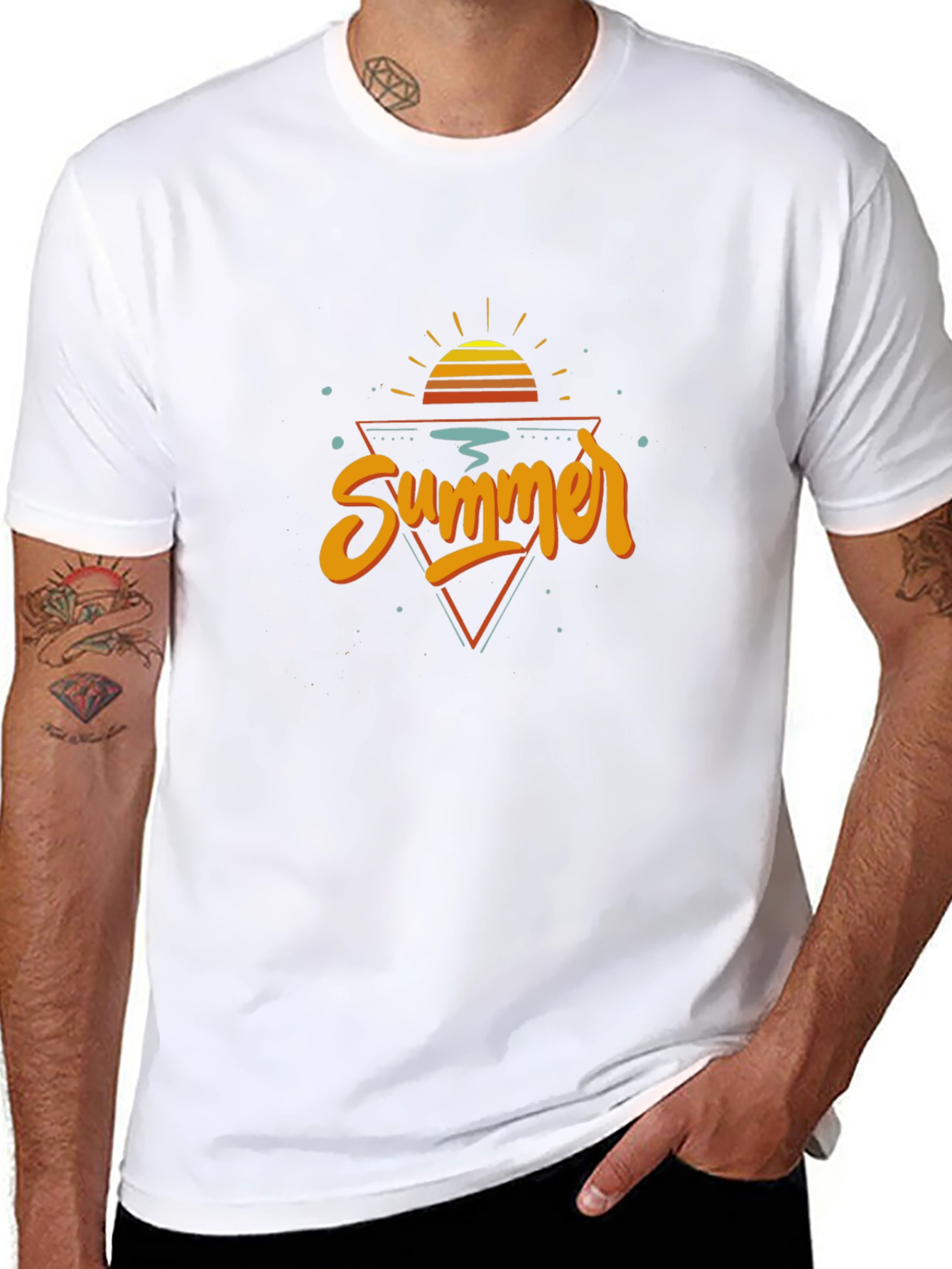 Summer Graphic T-Shirt - Retro Sunset Design