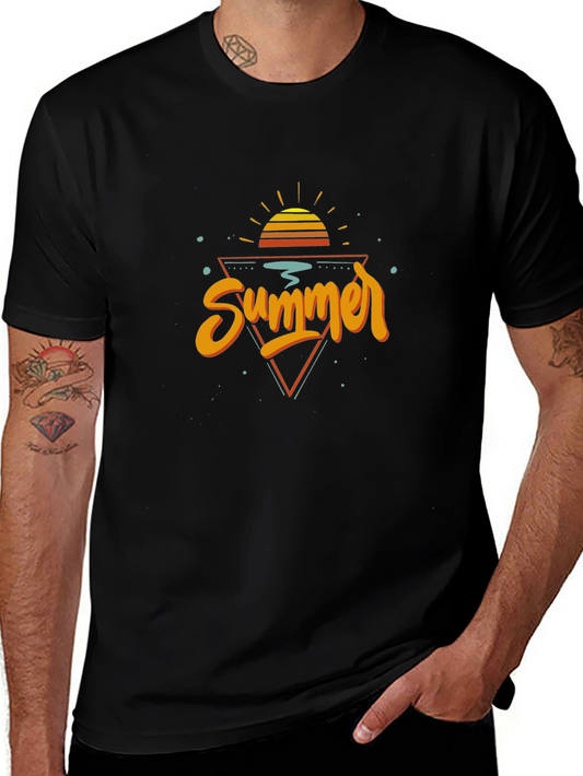 Summer Graphic T-Shirt - Retro Sunset Design