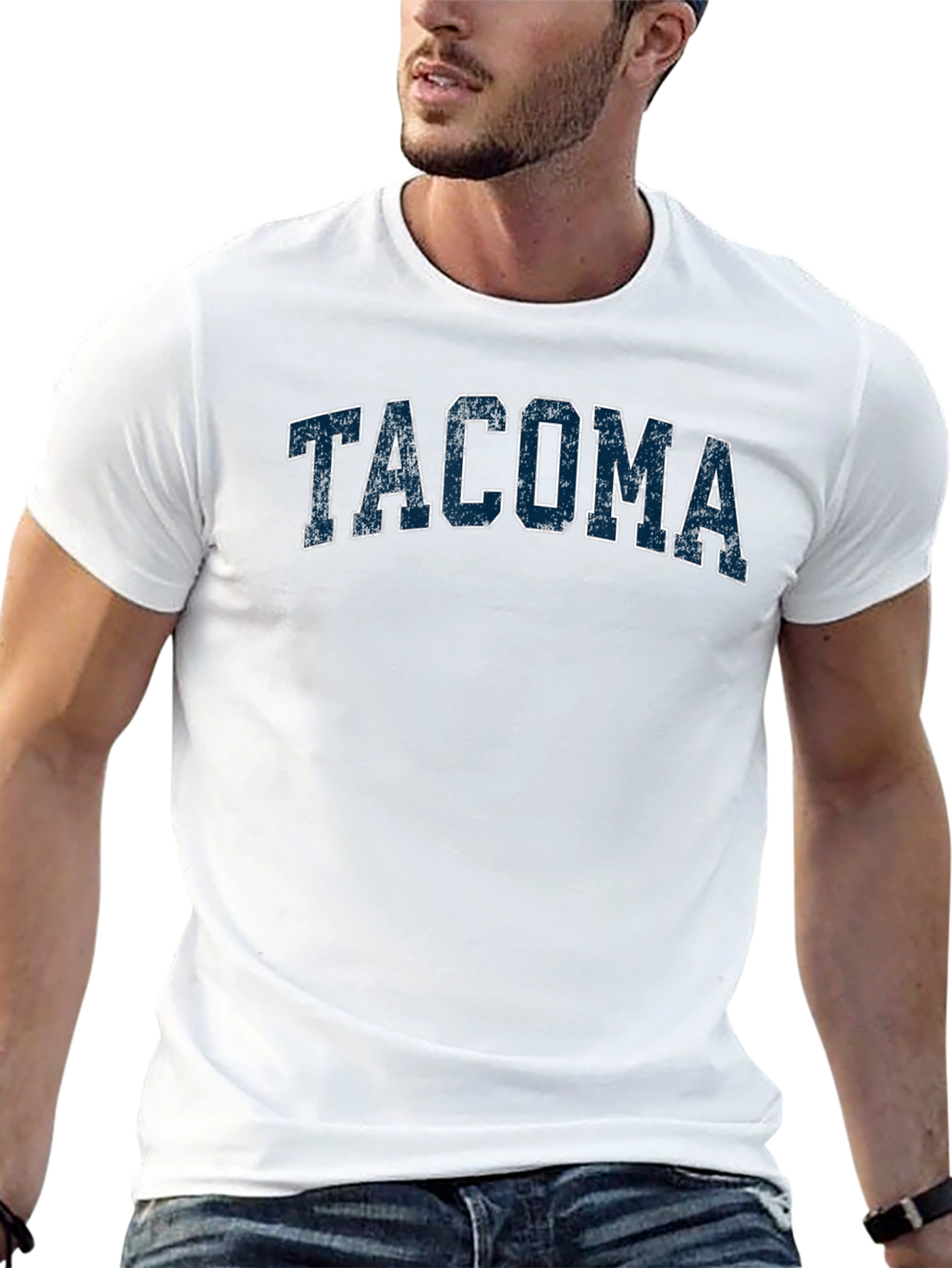 Tacoma Graphic T-Shirt - Distressed College Style