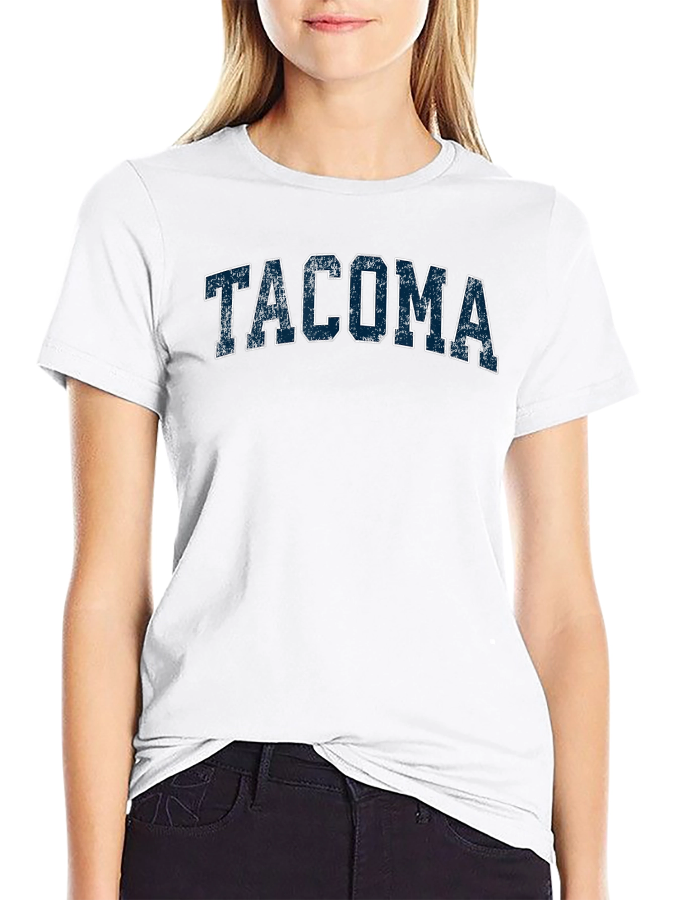 Tacoma Graphic T-Shirt - Distressed College Style