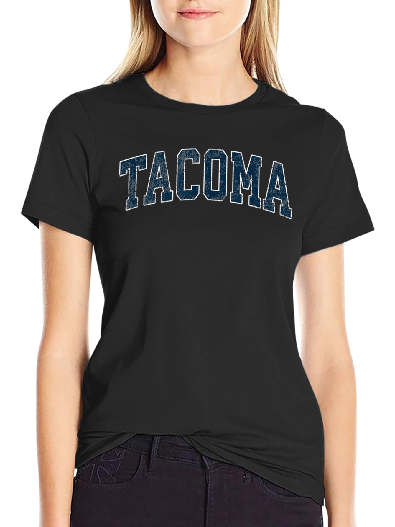 Tacoma Graphic T-Shirt - Distressed College Style